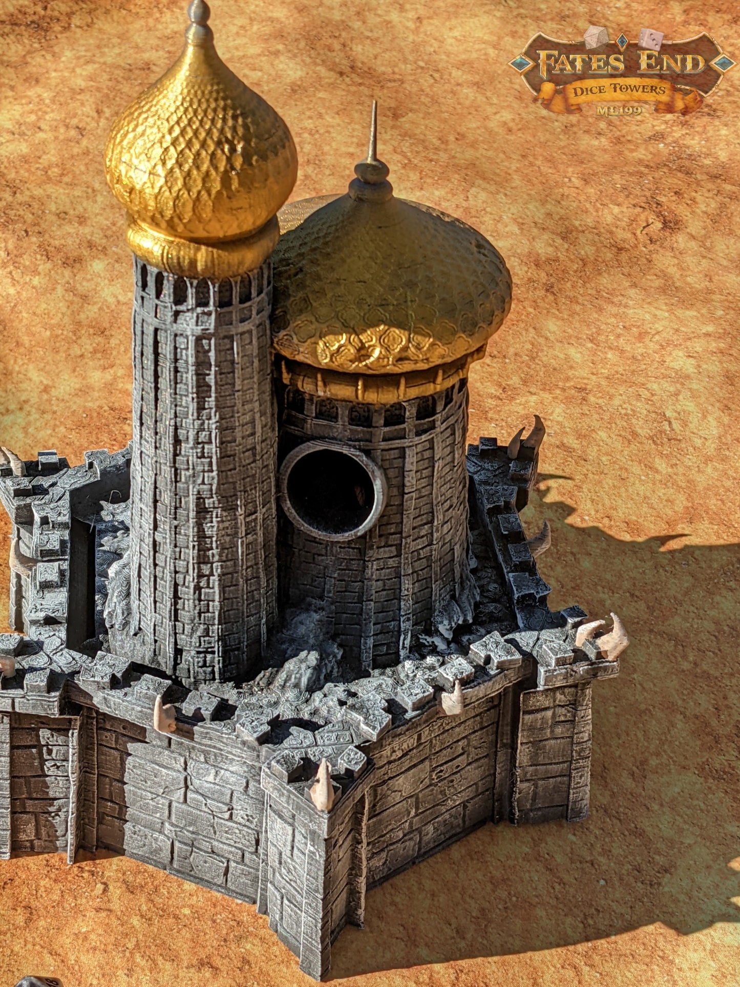 Dragonlance Weis-Hickman 3D Printed Dice Tower - Fate's End Collection - Embark on Legendary Quests, Honoring Epic Narratives with Each Roll