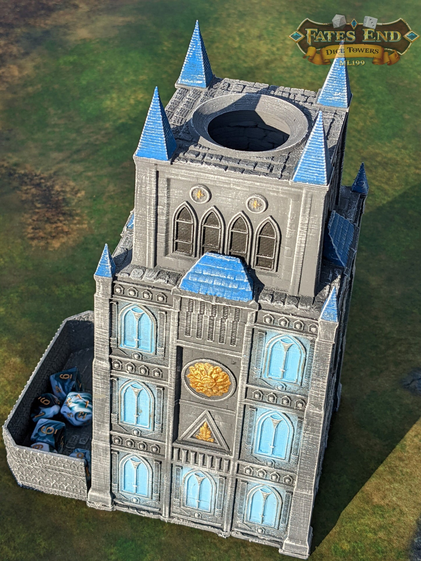 Garrison Fortress 3D Printed Cathedral Dice Tower - Fate's End Collection by Kim Bolt- Defend Your Realm & Guard Your Rolls!