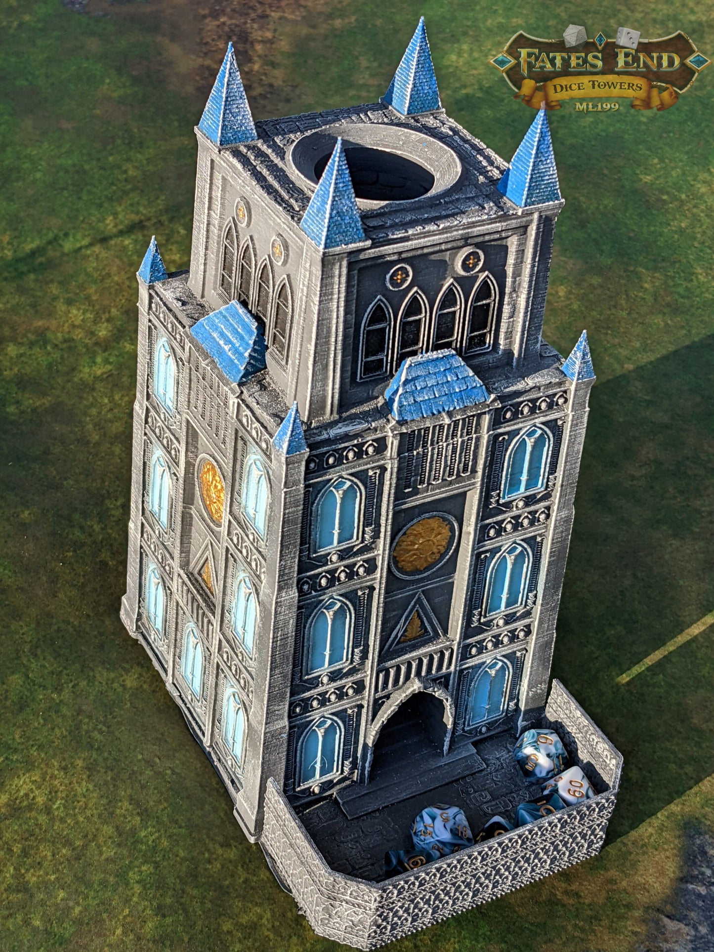 Garrison Fortress 3D Printed Cathedral Dice Tower - Fate's End Collection by Kim Bolt- Defend Your Realm & Guard Your Rolls!