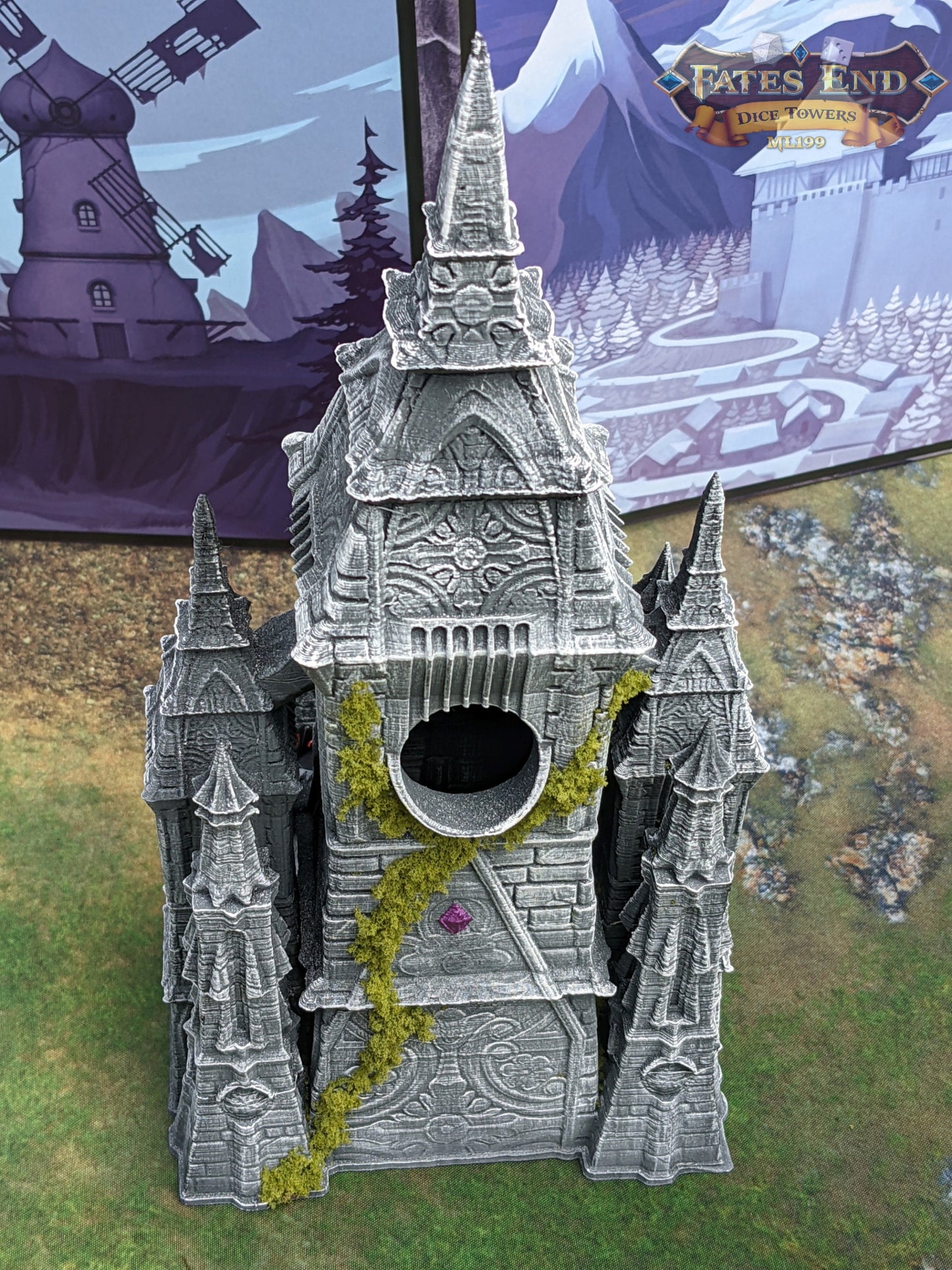Vampire Cathedral 3D Printed Dice Tower - Fate's End Collection - Tabletop RPG Gaming Fantasy Cosplay - Embrace Dark Majesty!