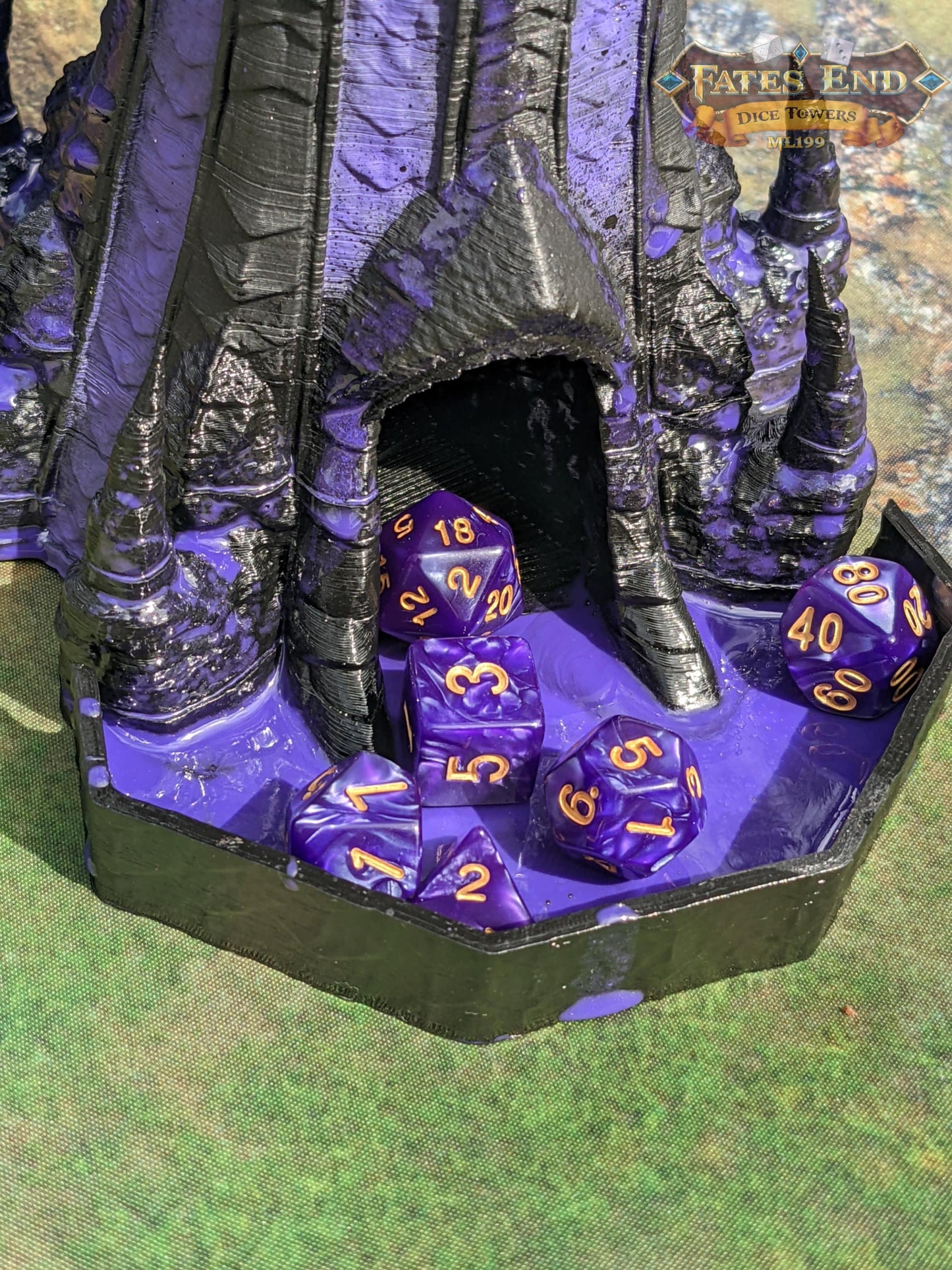 Warlock Class 3D Printed Dice Tower - Fate's End Collection -Tabletop RPG Gaming Fantasy Cosplay - Plunge deep into the mystical abyss.