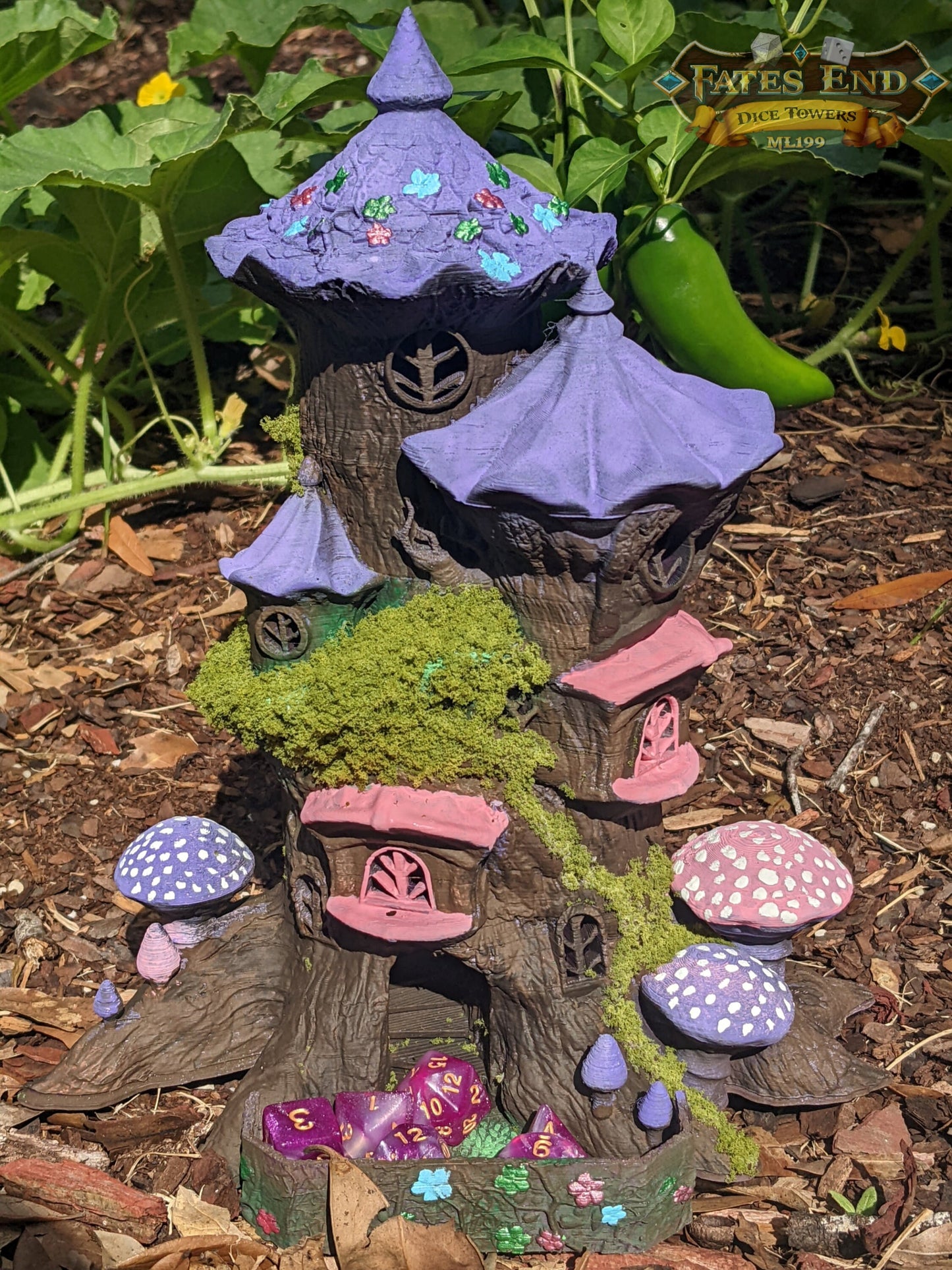Fairy 3D Printed Dice Tower - Fate's End Collection - Flutter Through Enchanted Rolls with Whispering Wings and Magical Mirth!