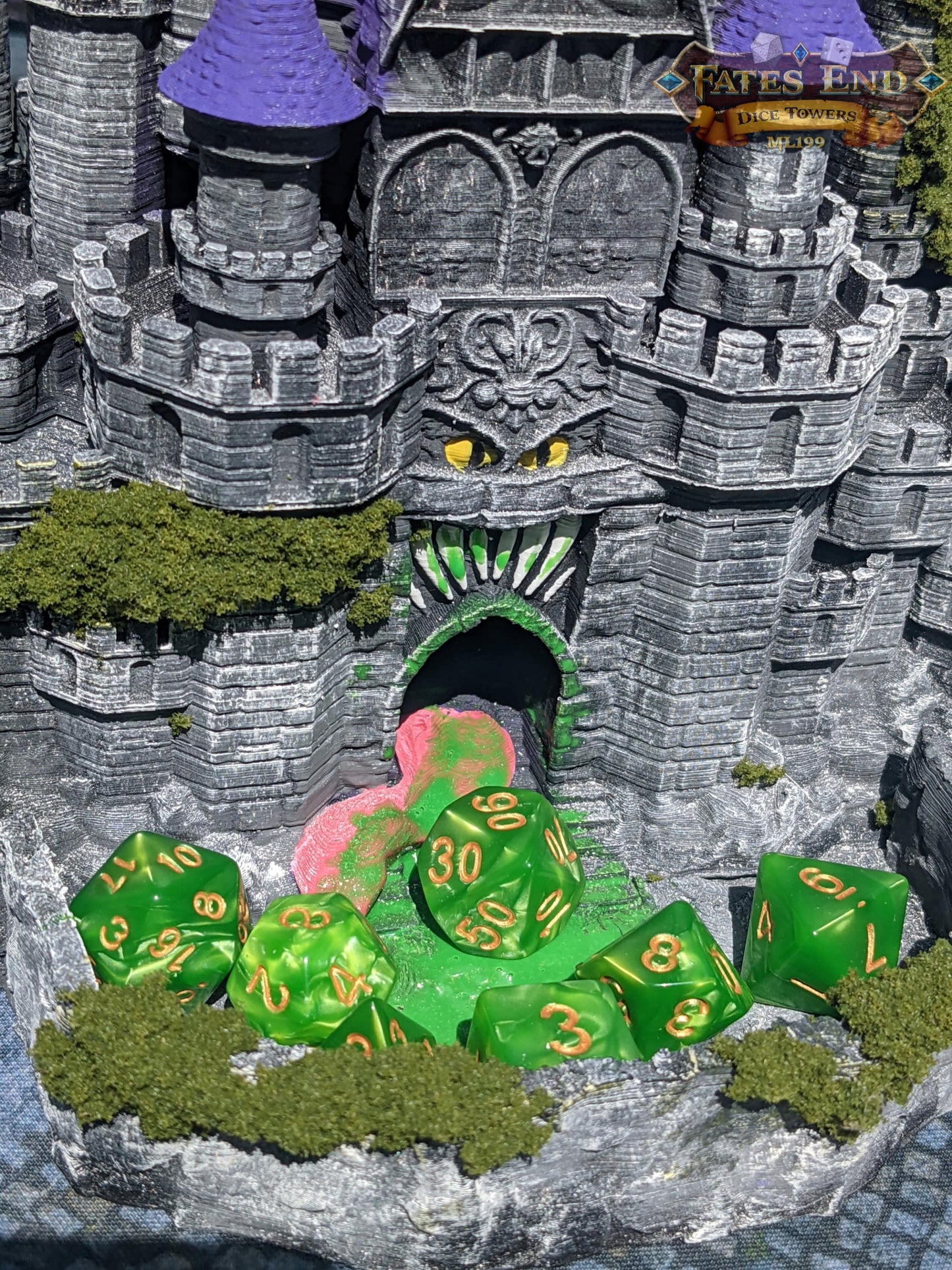Mimic Castle 3D Printed Dice Tower- Fate's End Collection- Conquer the Mysteries of the Mimic Castle!