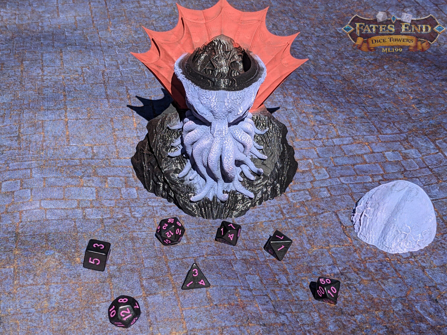 Mind Flayer 3D Printed Dice Box/Jail/Vault/Prison - Fate's End Collection - RPG Tabletop Gaming Cosplay - Dungeons and Dragon DnD Wargaming.