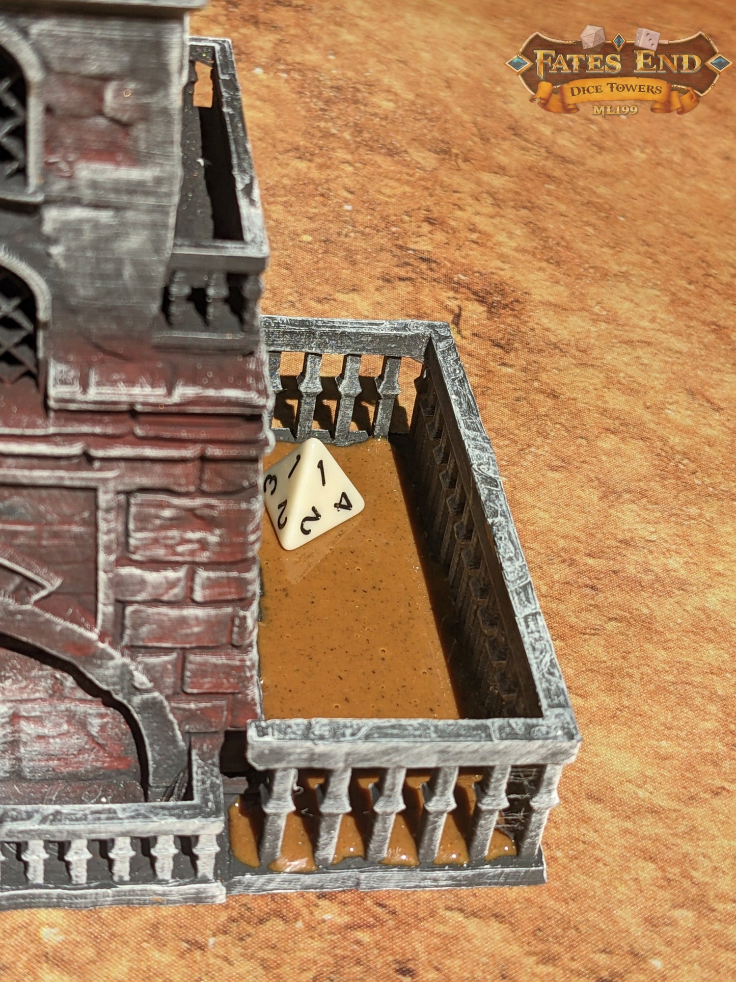 Sand Citadel 3D Printed Dice Tower - Fate's End Collection -Journey through the Sands of Time!