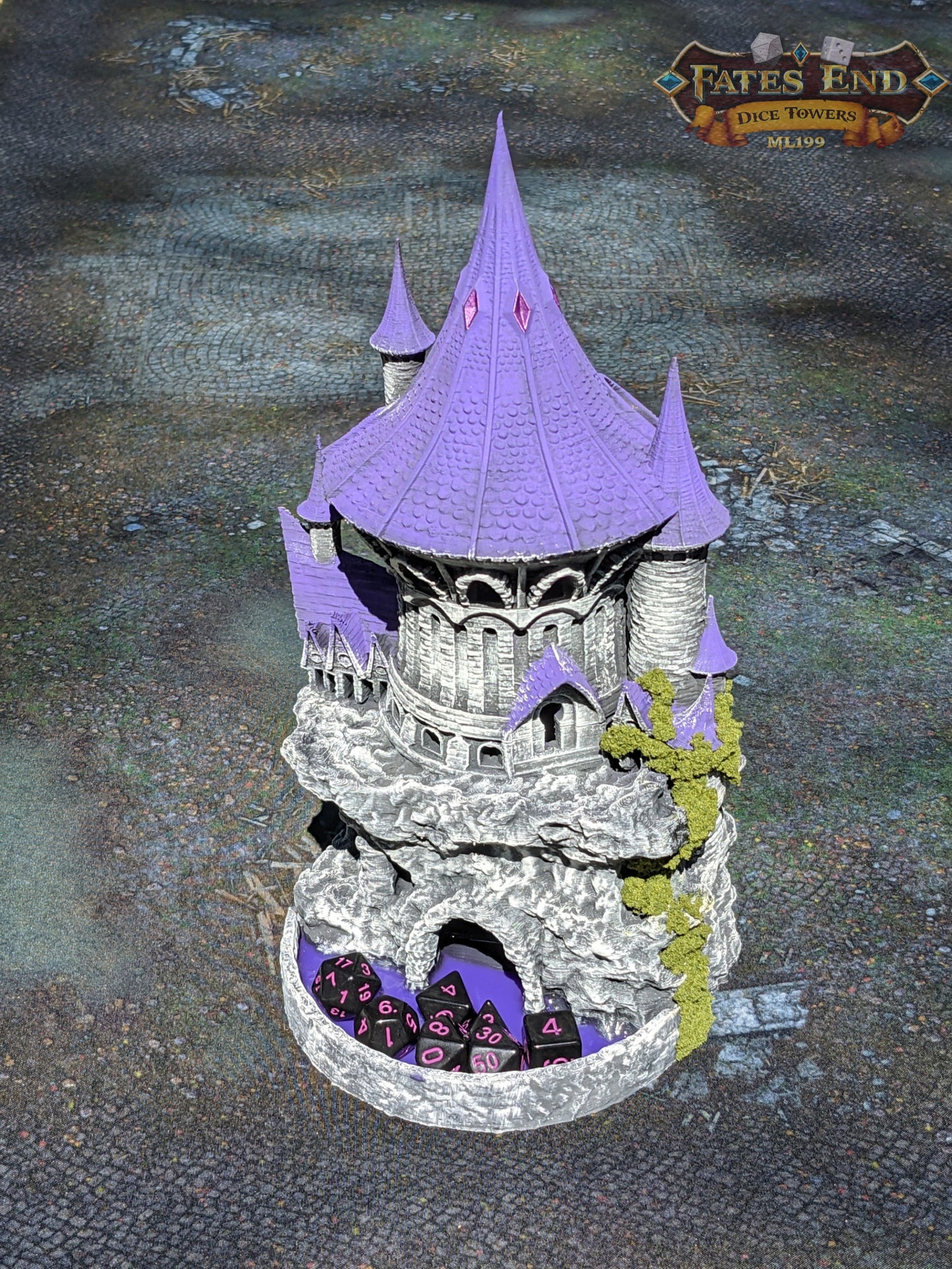 Sorcerer Class 3D Printed Dice Tower - Fate's End Collection - Tabletop RPG Gaming Fantasy Cosplay - Step into the realm of arcane energies.