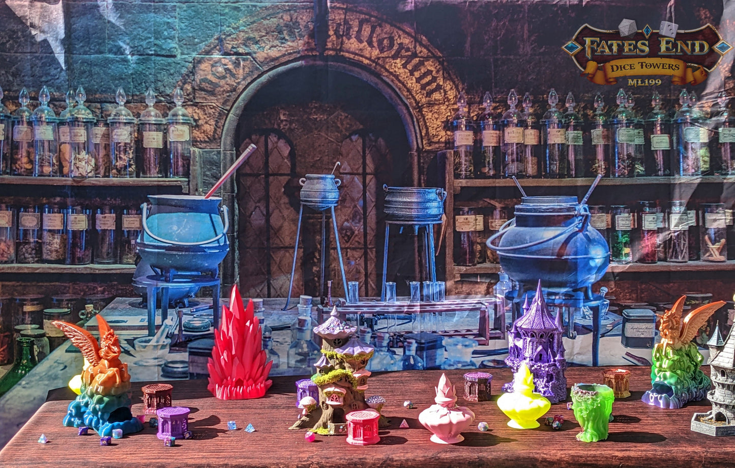 Enchanted Grove Gear Box| Enchanted Forest Mystery Loot Box | Dice Tower | RPG Dice Jail | DnD Can Holder | Player Gift- Discover the Magic!