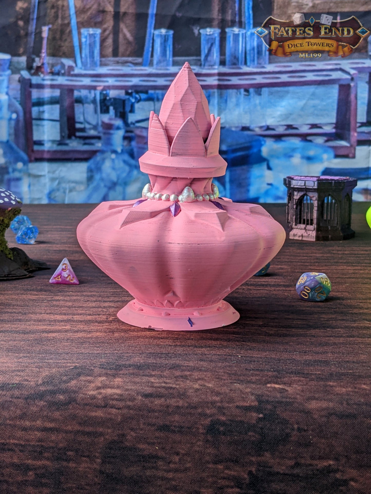 Potion Bottle 3D Printed Dice Jail | RPG Dice Vault | D20 Storage Box | Player Gift | Fate's End Collection - Unlock the Magic within!