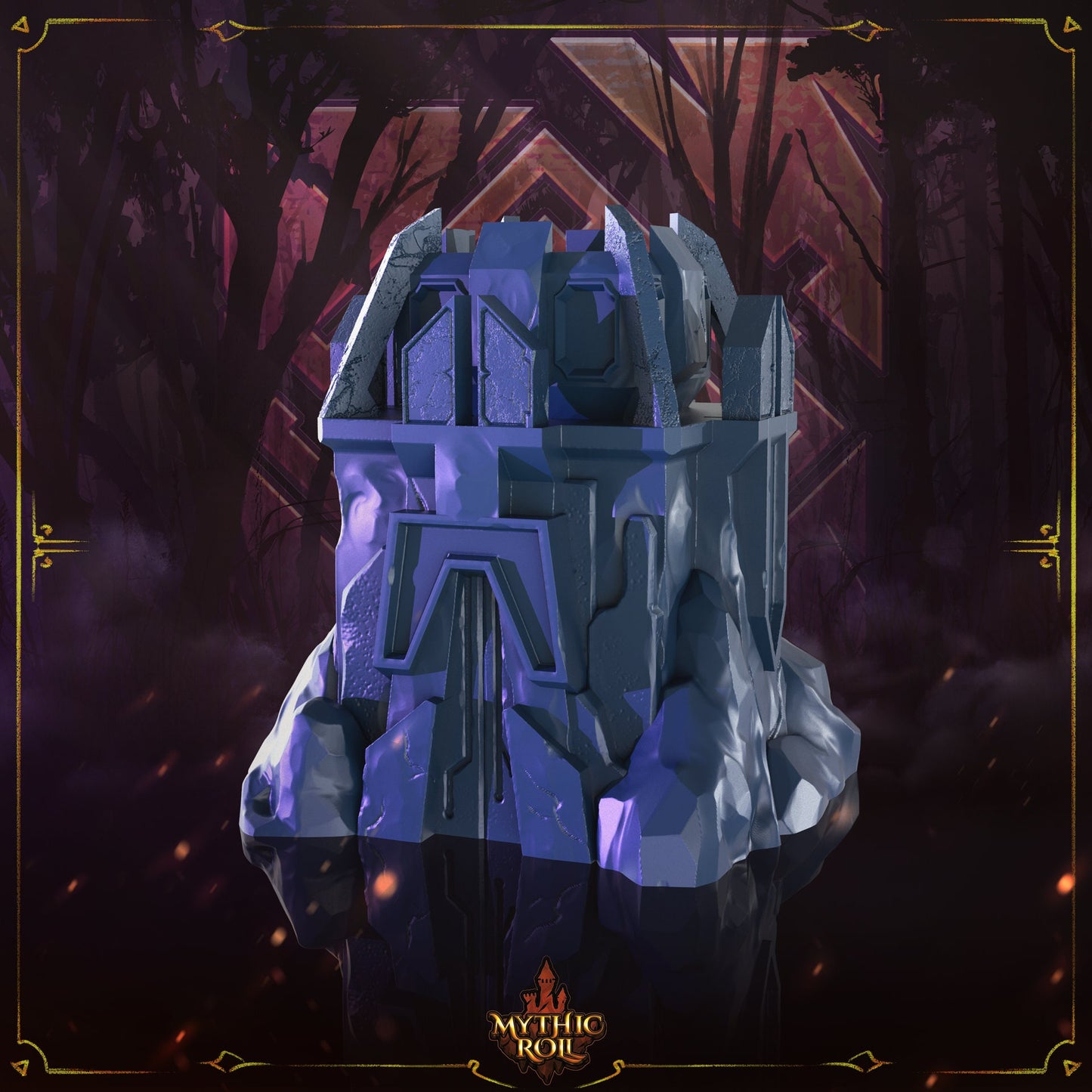 Ancient Anomaly 3D Printed Dice Box/Jail/Vault by Unchained Games - Mythic Roll Collection - Guard Your Dice with Secrets from Time's Abyss.