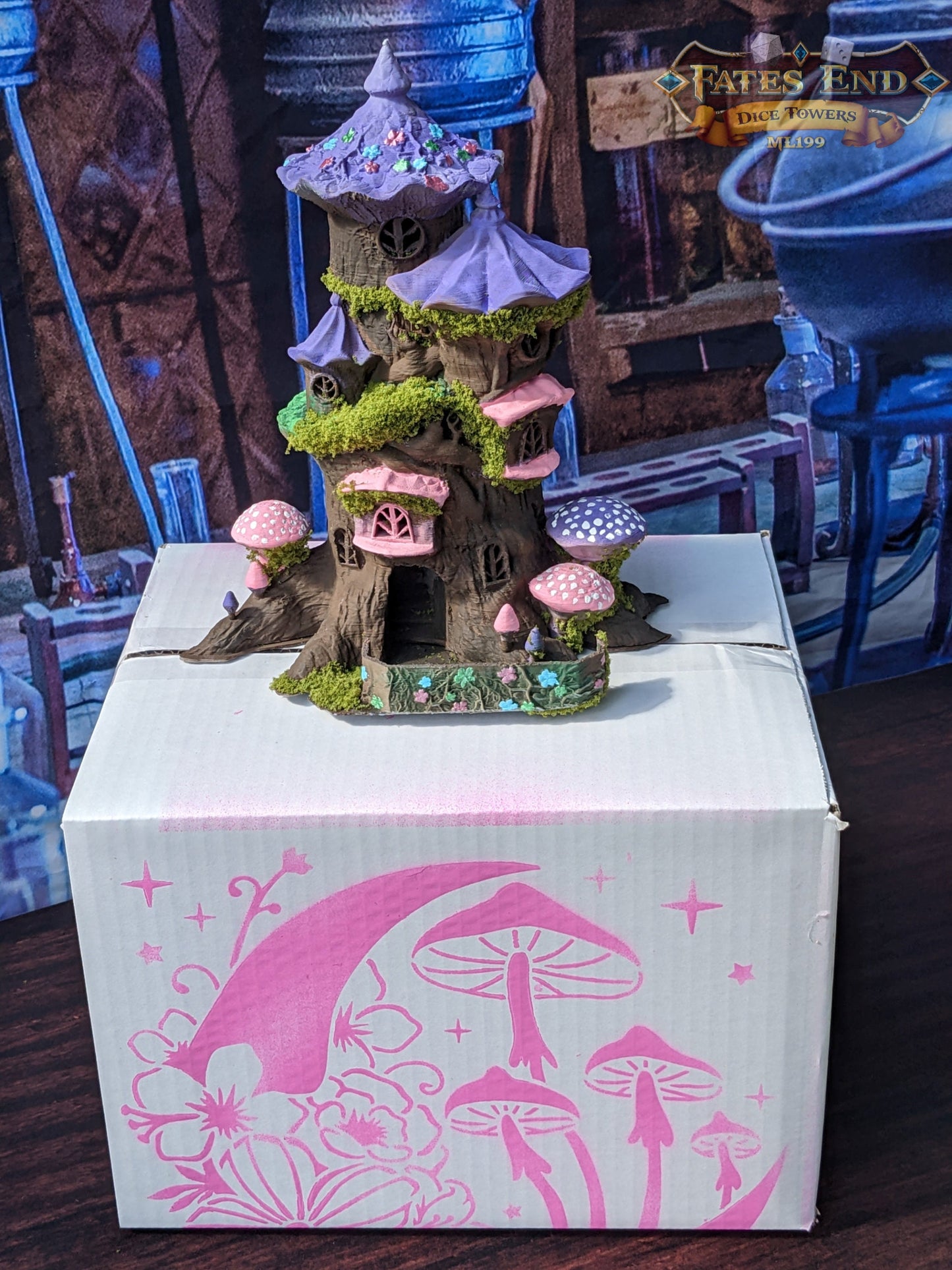 Enchanted Grove Gear Box| Enchanted Forest Mystery Loot Box | Dice Tower | RPG Dice Jail | DnD Can Holder | Player Gift- Discover the Magic!