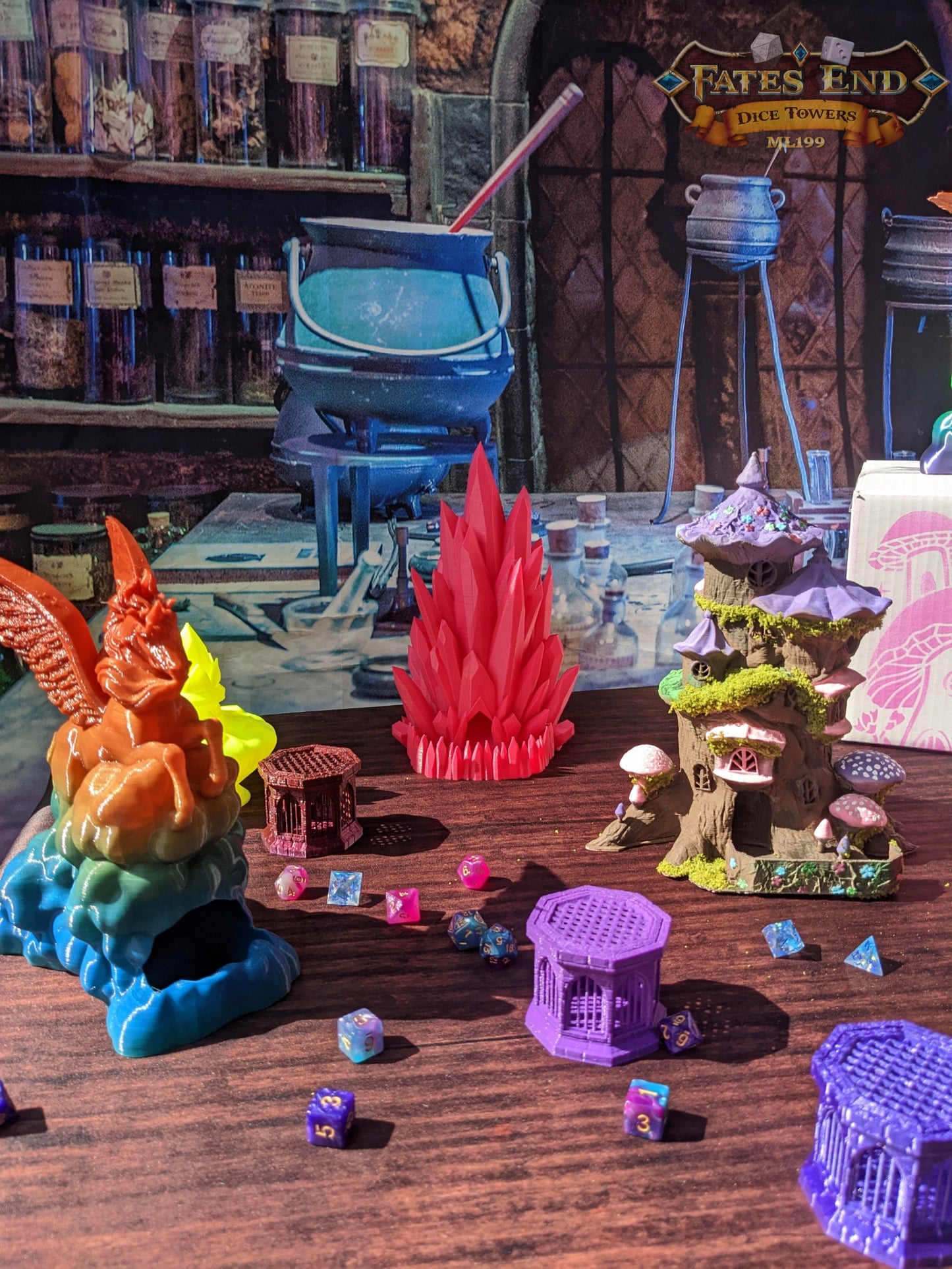 Enchanted Grove Gear Box| Enchanted Forest Mystery Loot Box | Dice Tower | RPG Dice Jail | DnD Can Holder | Player Gift- Discover the Magic!