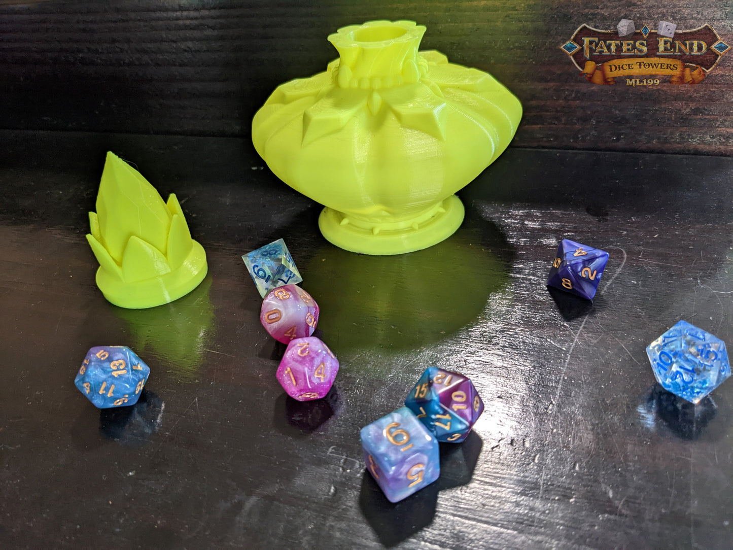 Potion Bottle 3D Printed Dice Jail | RPG Dice Vault | D20 Storage Box | Player Gift | Fate's End Collection - Unlock the Magic within!