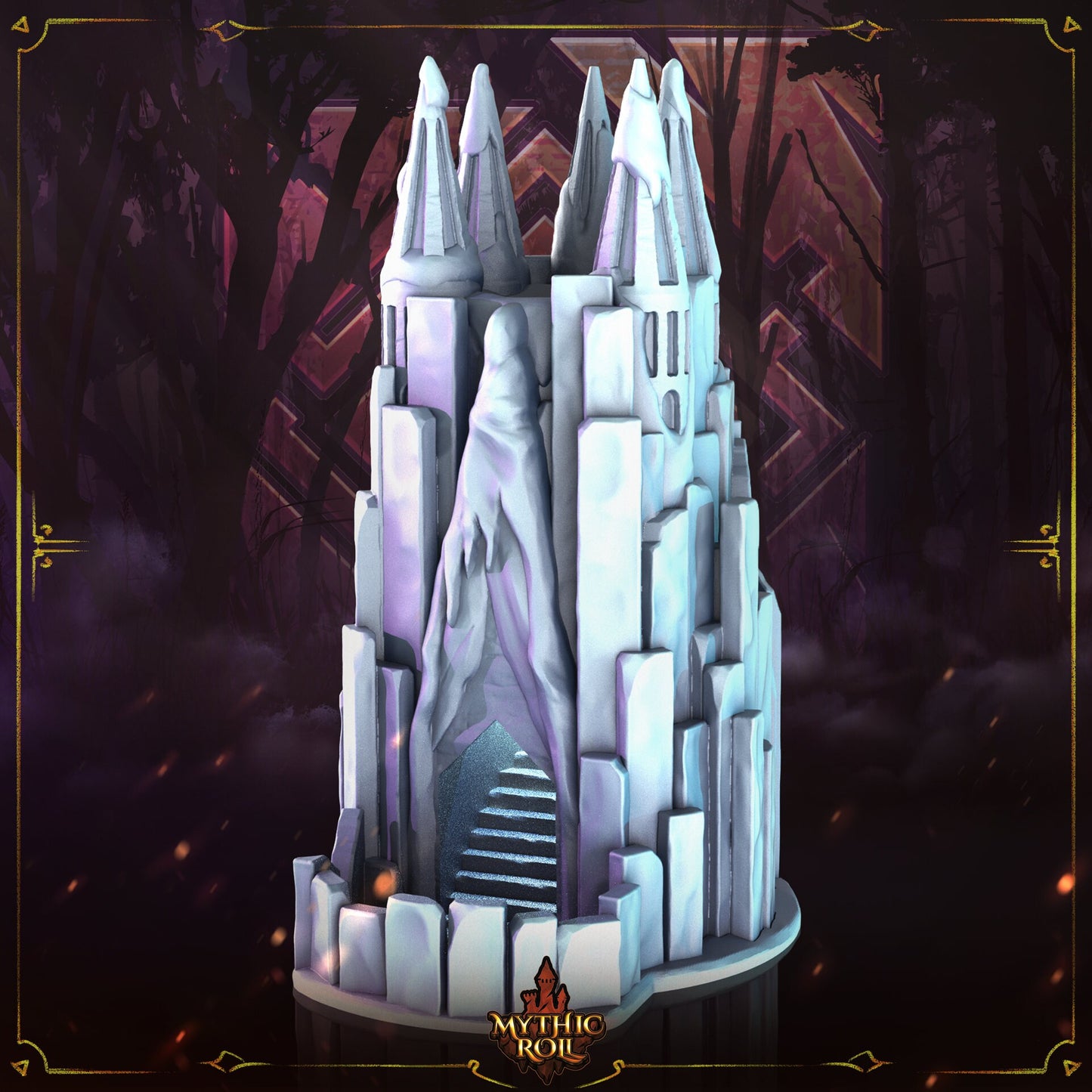Frost Giant 3D Printed Dice Tower - Mythic Roll Collection by Unchained Games - Unleash the Frozen Might of the Frost Giants!