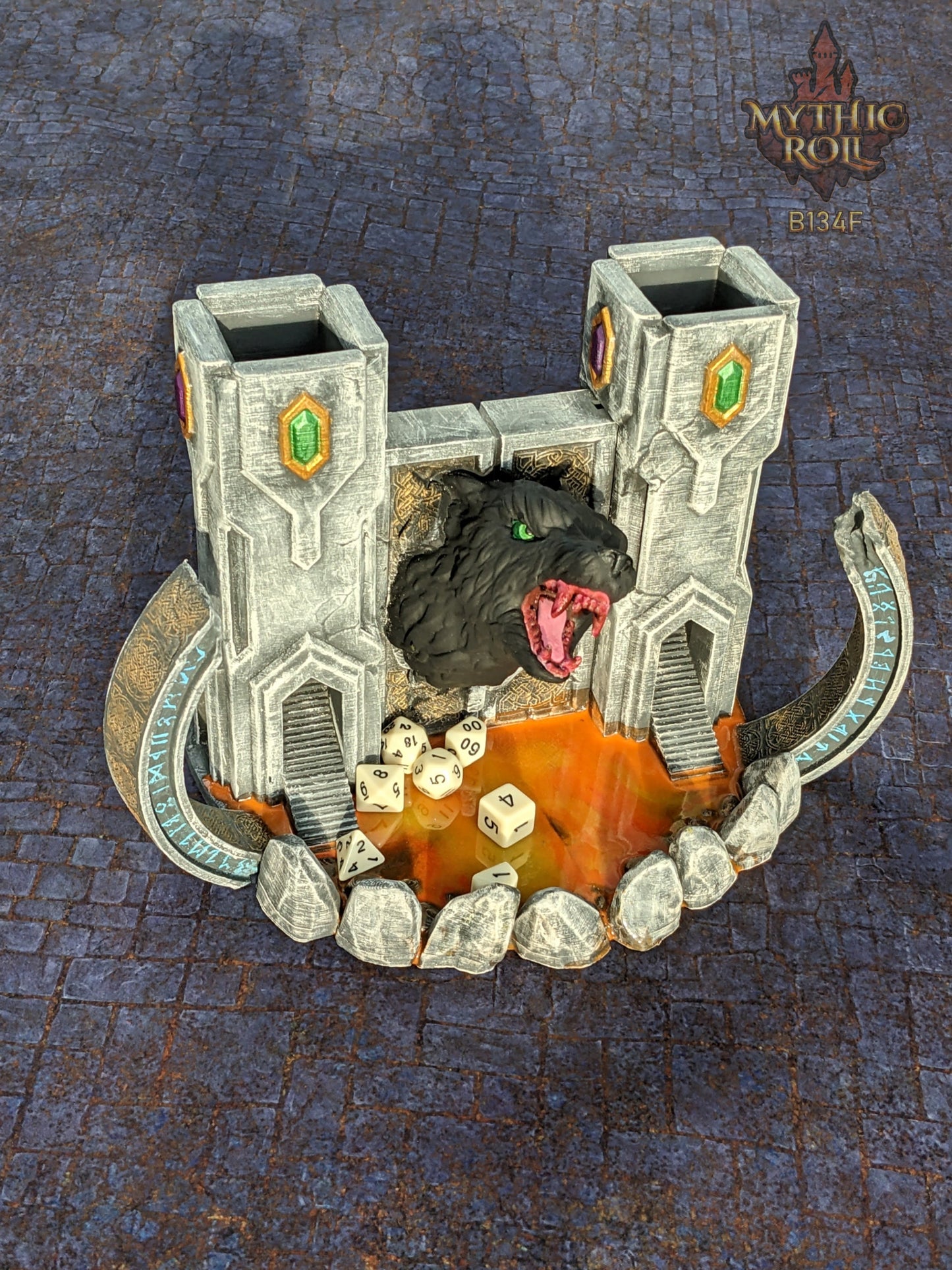 Gates of Valhalla 3D Printed Viking Dice Tower - Mythic Roll Collection by Unchained Games - Unleash the Fury of Ragnarok!