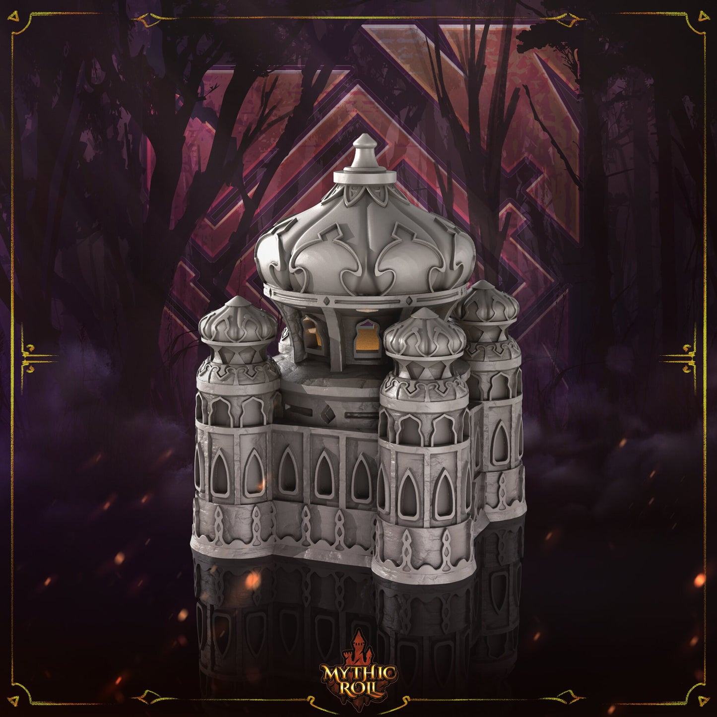 Dar as Salaam 3D Printed Dice Jail | RPG Dice Vault | D20 Box | Mythic Roll Collection - Guard Your Dice with the Mystique of Ancient Sands.