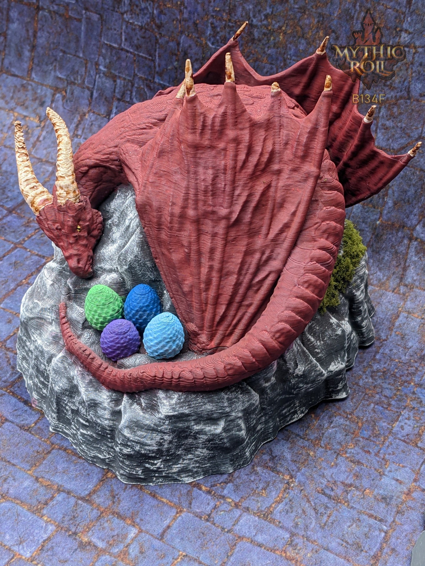 Dragon's Egg Nest 3D Printed Dice Jail - Unchained Games - Mythic Roll Collection - Guard Your Dice in Style!
