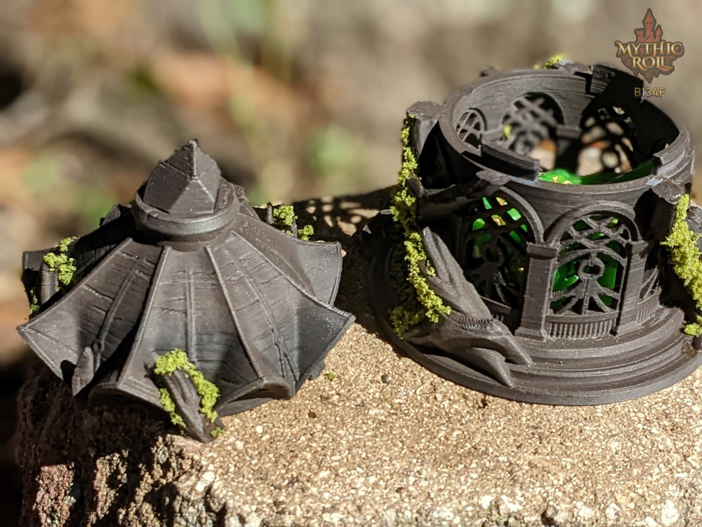 Elanor's Garden 3D Printed Dice Jail | RPG Dice Vault | D20 Storage Box | Player Gift - Mythic Roll Collection by Unchained Games.
