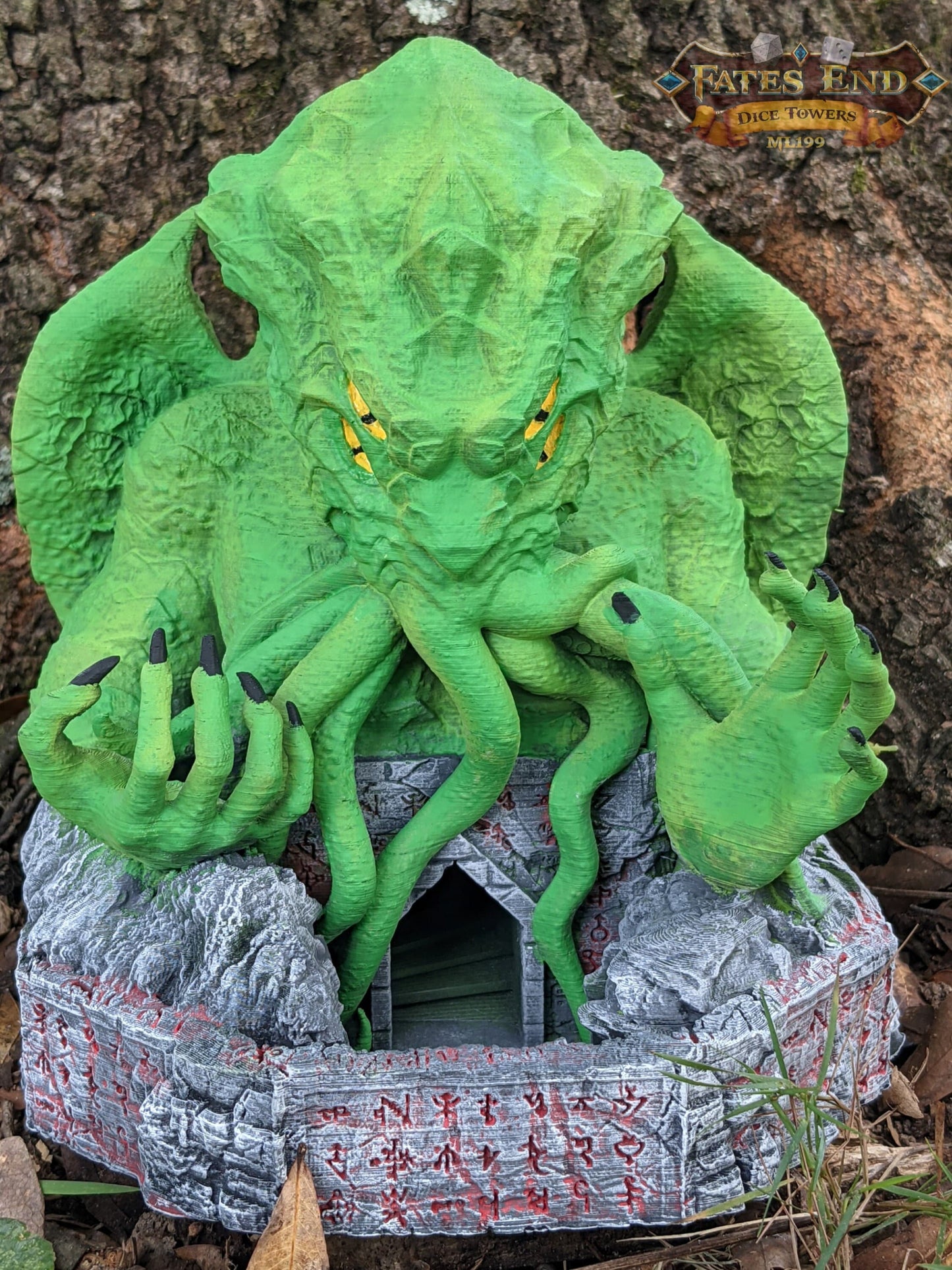 Cthulhu Dice Tower - Fate's End Collection - Unleash Cosmic Dread. Perfect for Lovecraftian Gaming!
