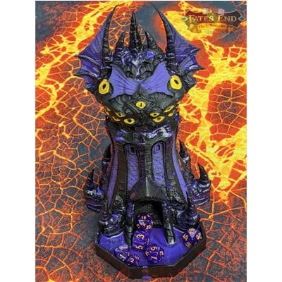 Warlock Class 3D Printed Dice Tower - Fate's End Collection -Tabletop RPG Gaming Fantasy Cosplay - Plunge deep into the mystical abyss.