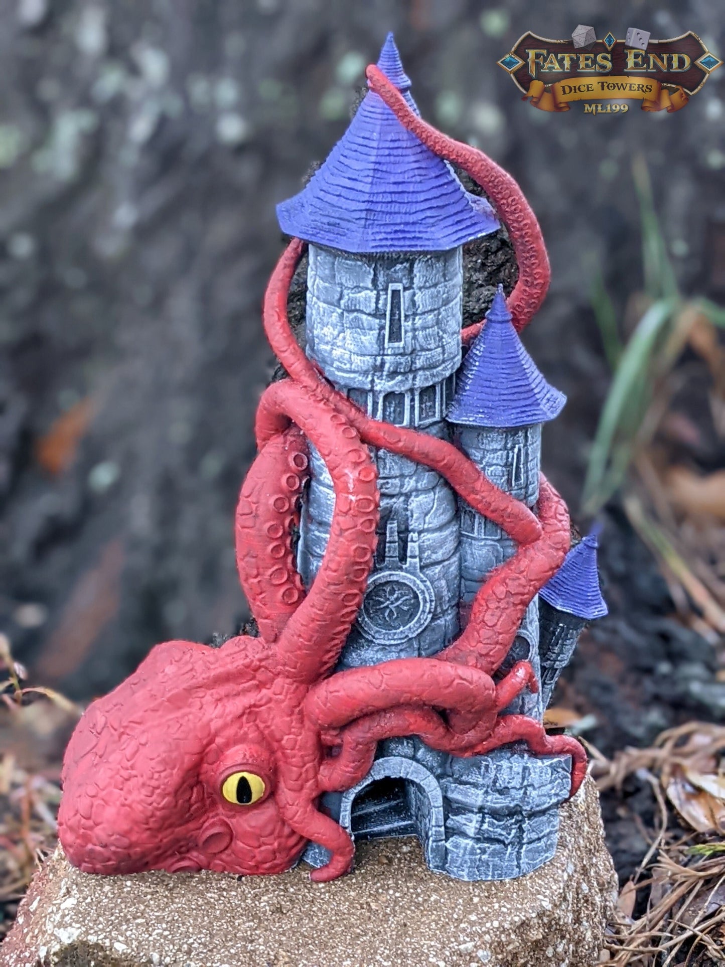Kraken 3D Printed Dice Tower - Fate's End Collection by Kim Bolt- Release the Kraken!!!