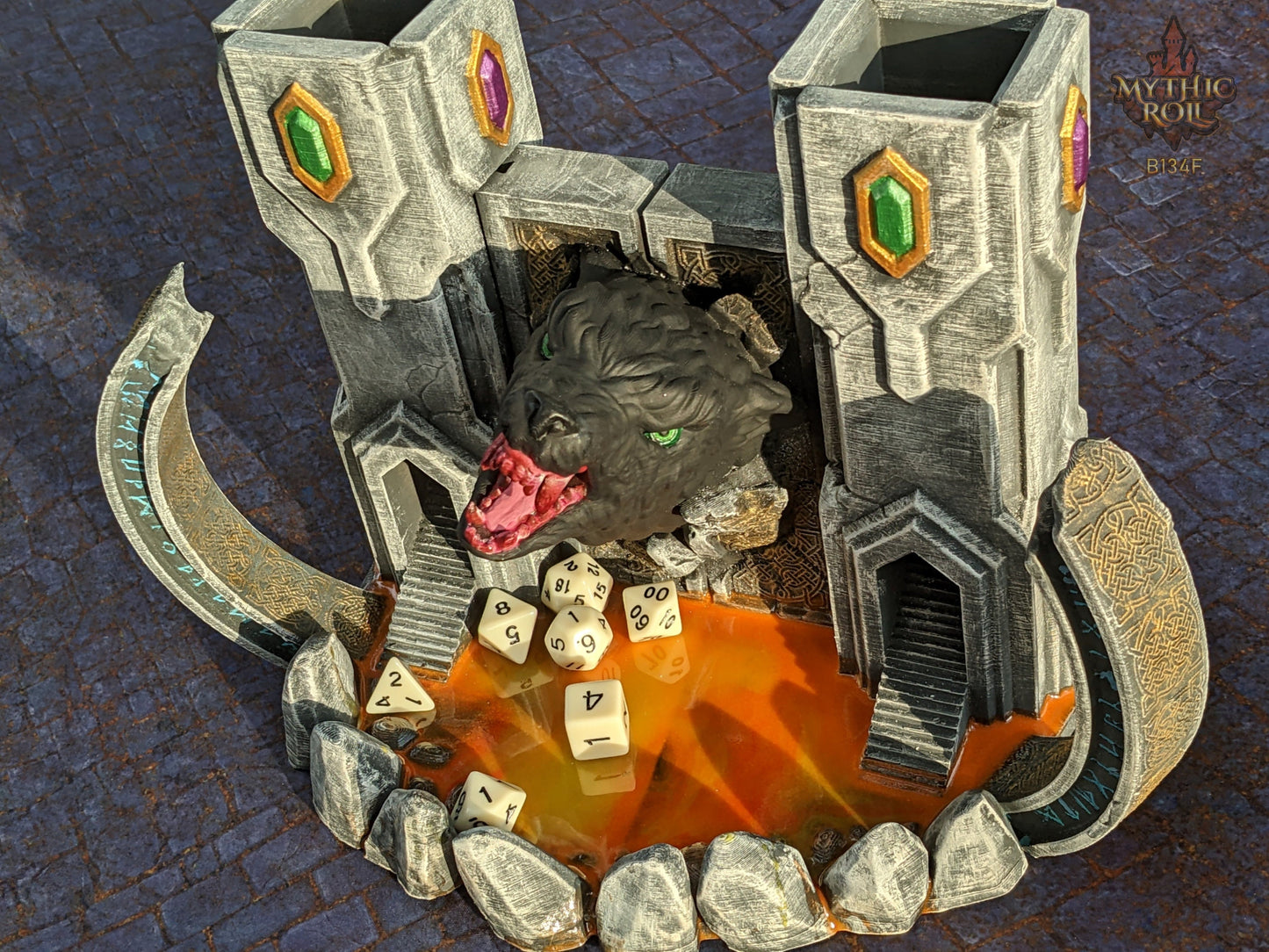 Gates of Valhalla 3D Printed Viking Dice Tower - Mythic Roll Collection by Unchained Games - Unleash the Fury of Ragnarok!