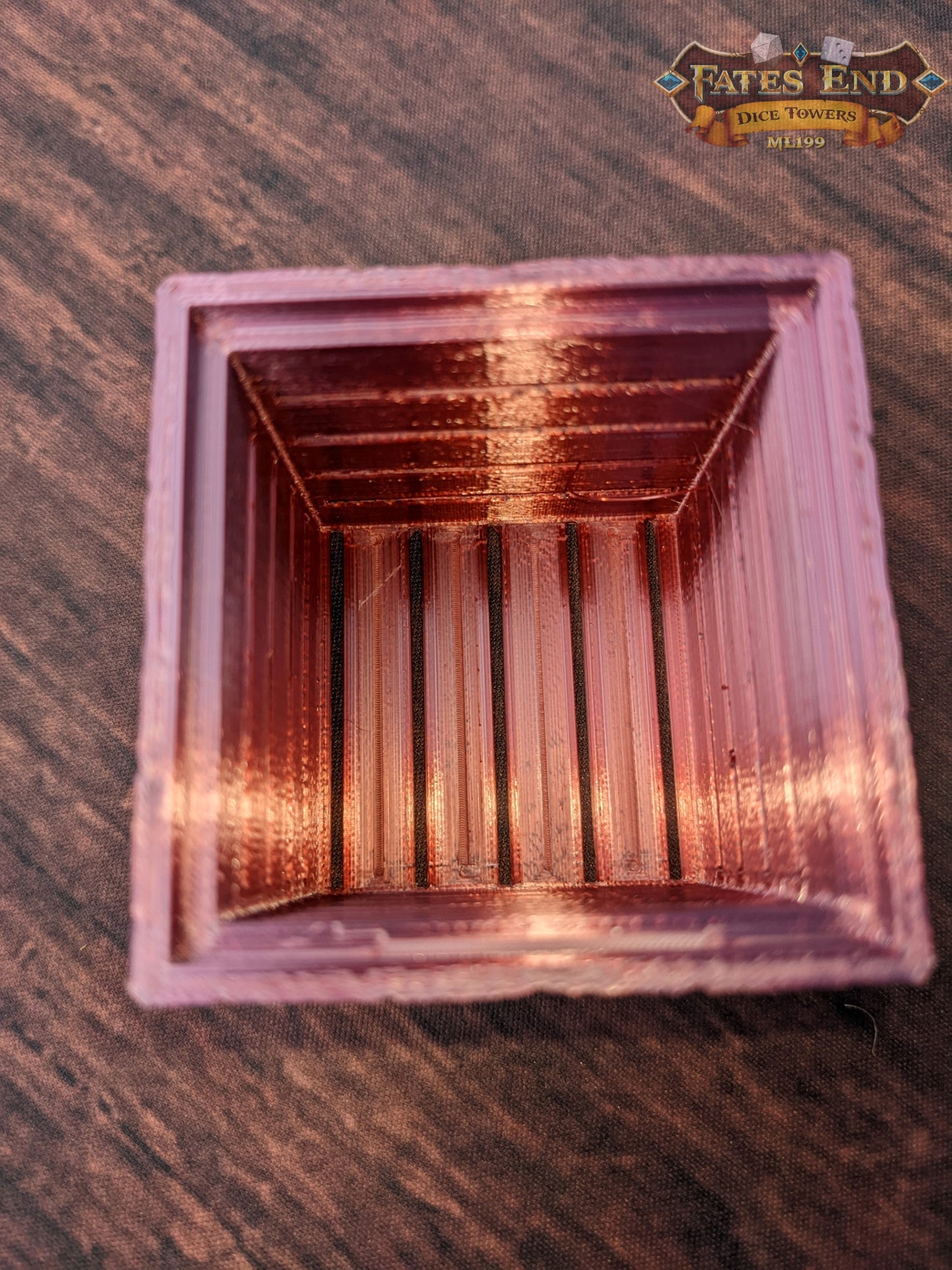 Wooden Crate 3D Printed Dice Box/Dice Jail/Dice Vault - Fate's End Collection - Rustic Storage to organize your dice in style.