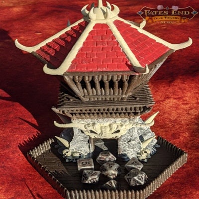 Barbarian Class 3D Printed RPG Dice Tower - Fate's End Collection - Channel the Savage Might of Ancient Warriors with Each Roll.