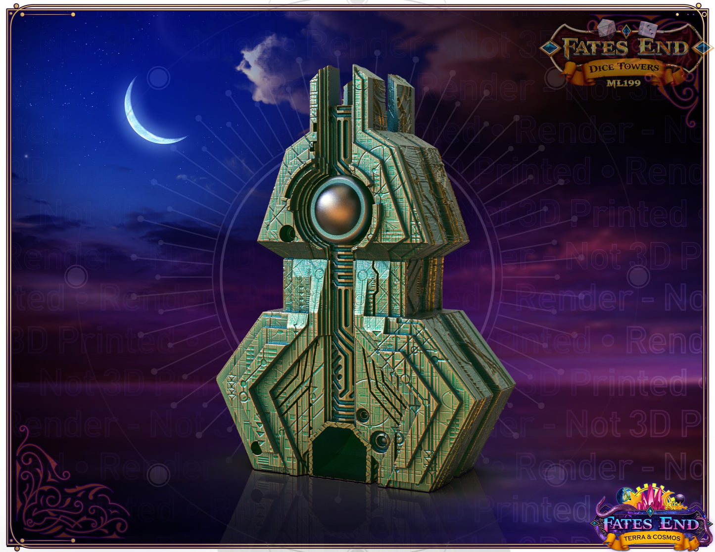 Obelisk 3D Printed Dice Tower - Fate's End Collection - Channel Ancient Powers and Timeless Mysteries with Every Monumental Roll!