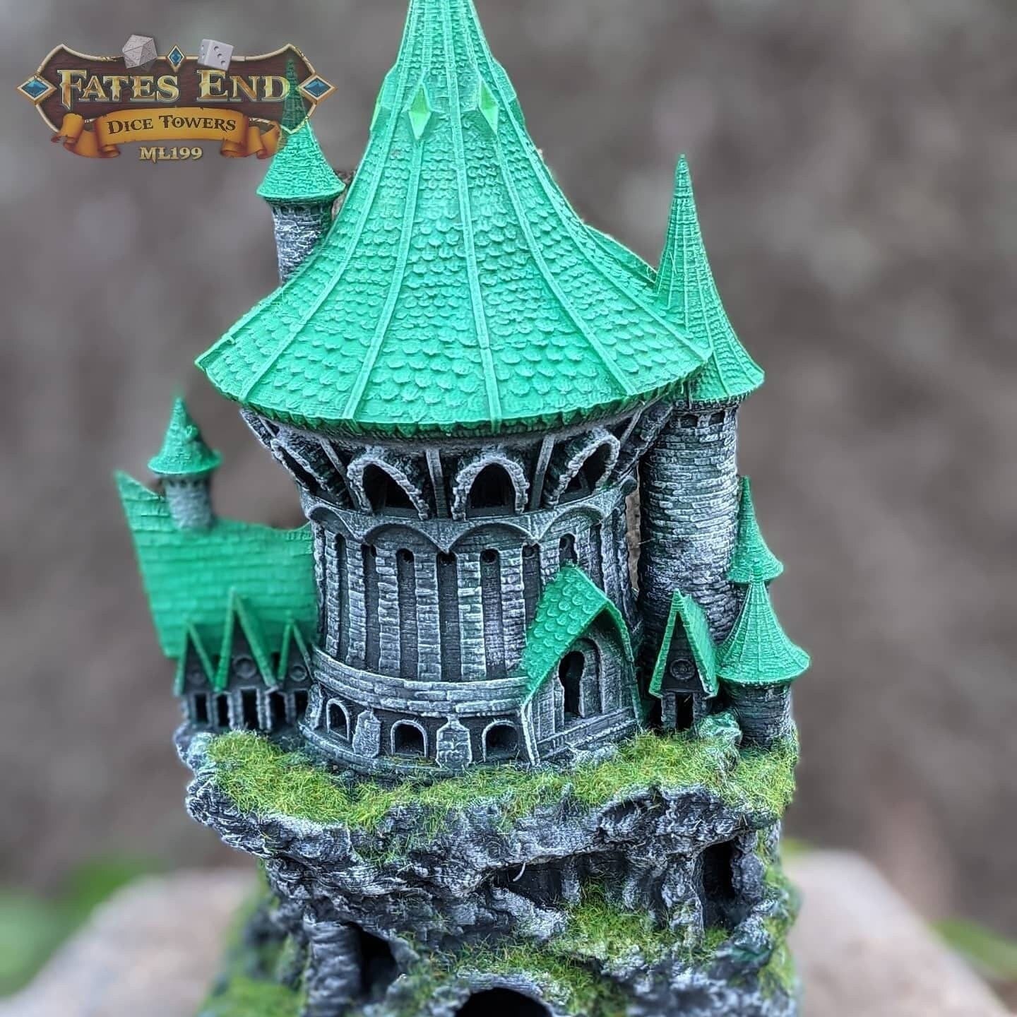 Sorcerer Class 3D Printed Dice Tower - Fate's End Collection - Tabletop RPG Gaming Fantasy Cosplay - Step into the realm of arcane energies.