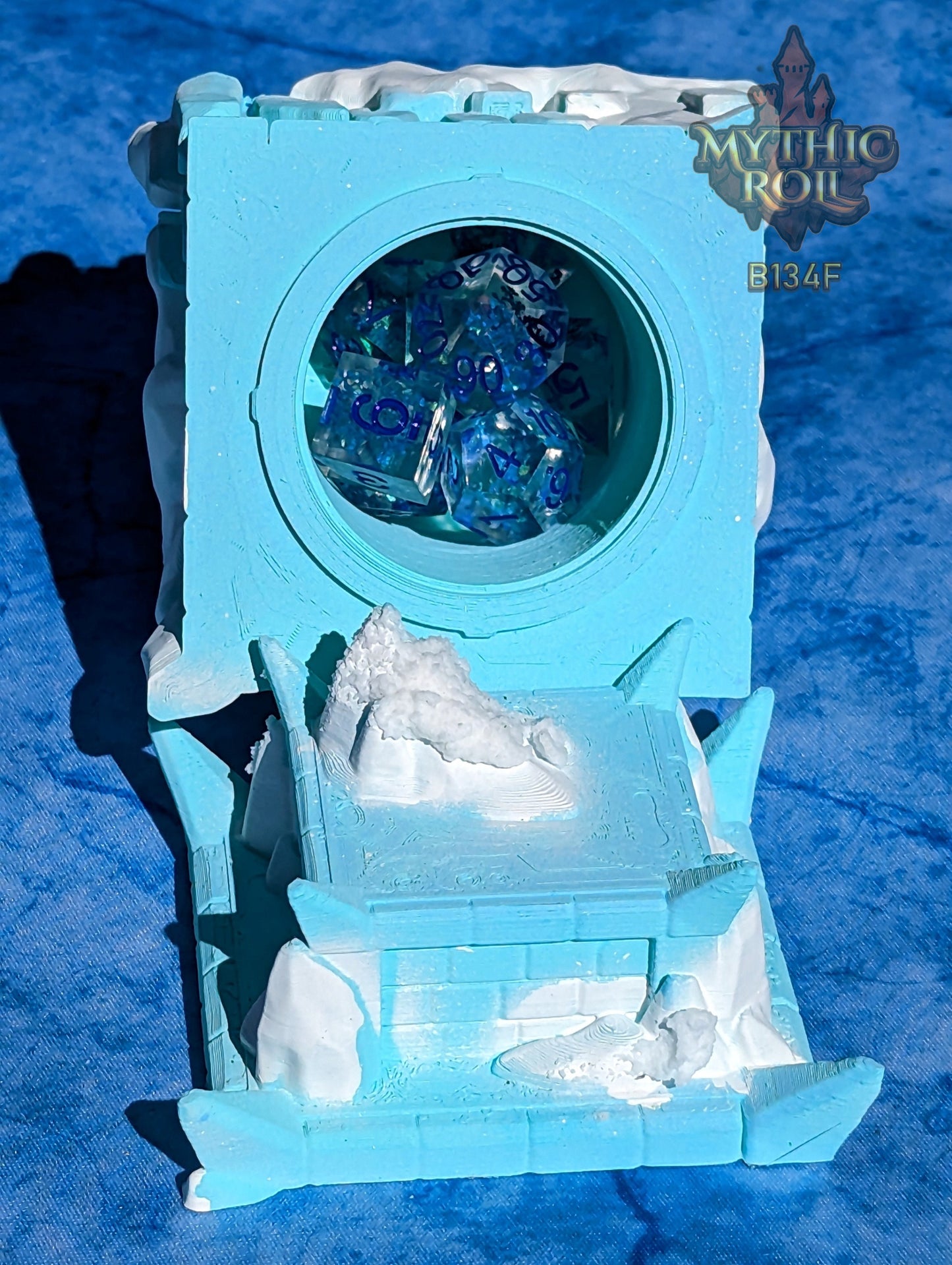 Frost Giant 3D Printed Dice Jail | RPG Dice Vault | D20 Box | DnD Player Gift | Mythic Roll by Unchained Games- A Frozen Prison of Ice!