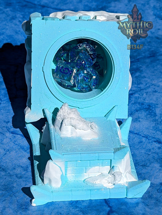 Frost Giant 3D Printed Dice Jail | RPG Dice Vault | D20 Box | DnD Player Gift | Mythic Roll by Unchained Games- A Frozen Prison of Ice!