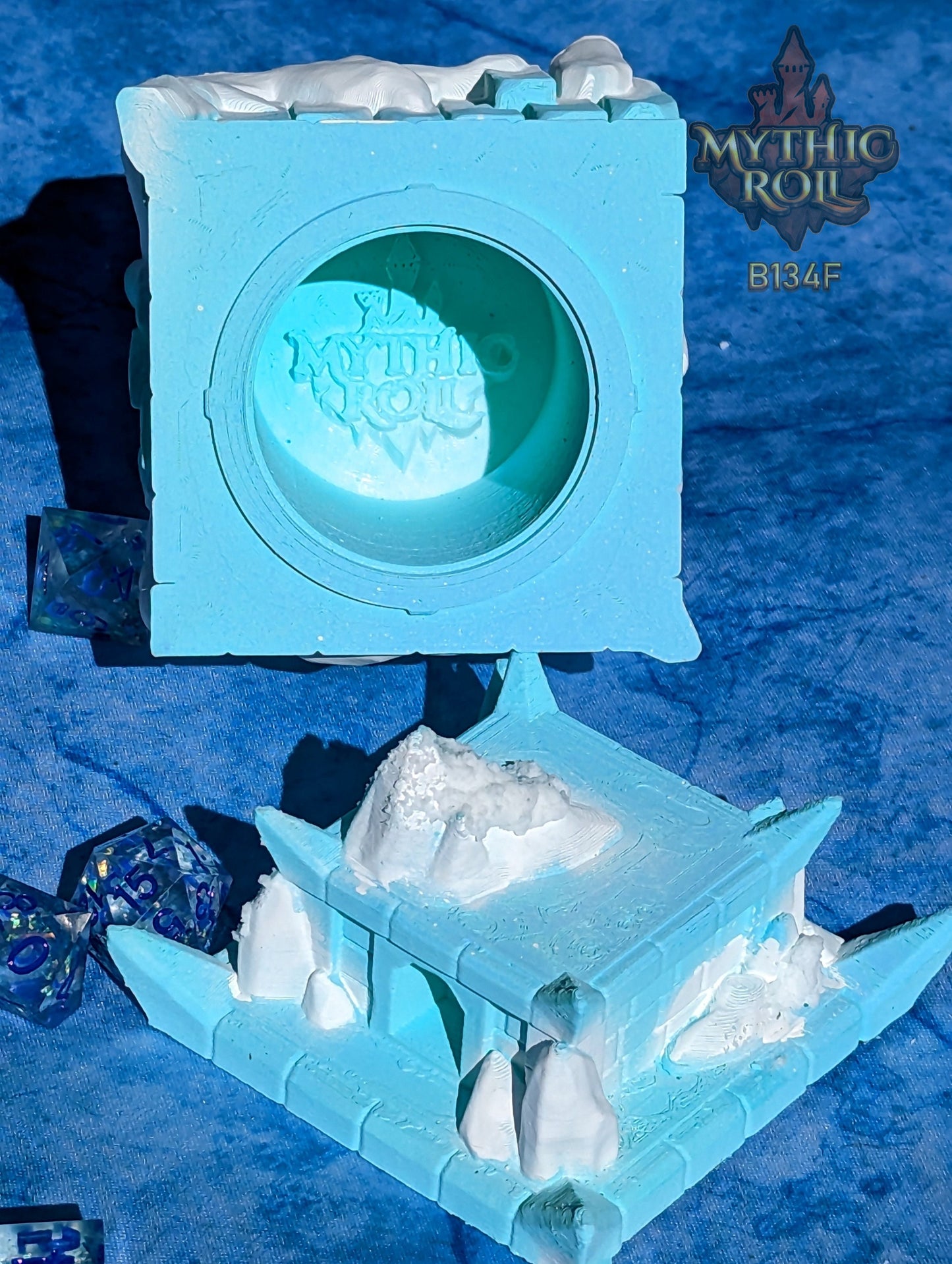 Frost Giant 3D Printed Dice Jail | RPG Dice Vault | D20 Box | DnD Player Gift | Mythic Roll by Unchained Games- A Frozen Prison of Ice!