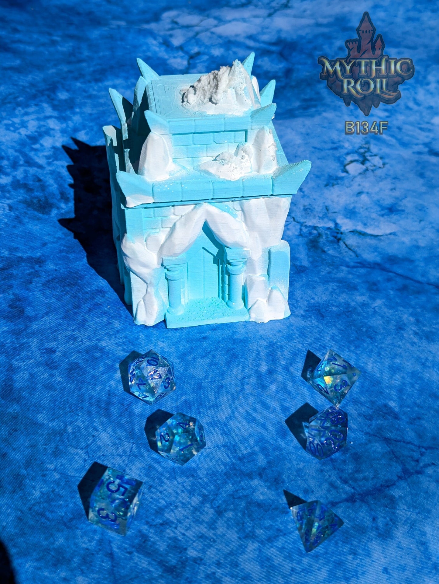 Frost Giant 3D Printed Dice Jail | RPG Dice Vault | D20 Box | DnD Player Gift | Mythic Roll by Unchained Games- A Frozen Prison of Ice!