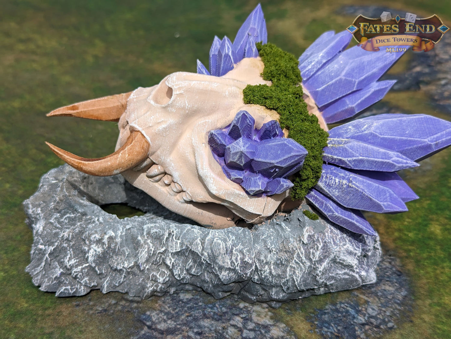 Warlock's Skull Demon Slayer 3D Printed Dice Tower-Fate's End Collection - Tabletop RPG Gaming Fantasy Cosplay - Conjure Epic Rolls!