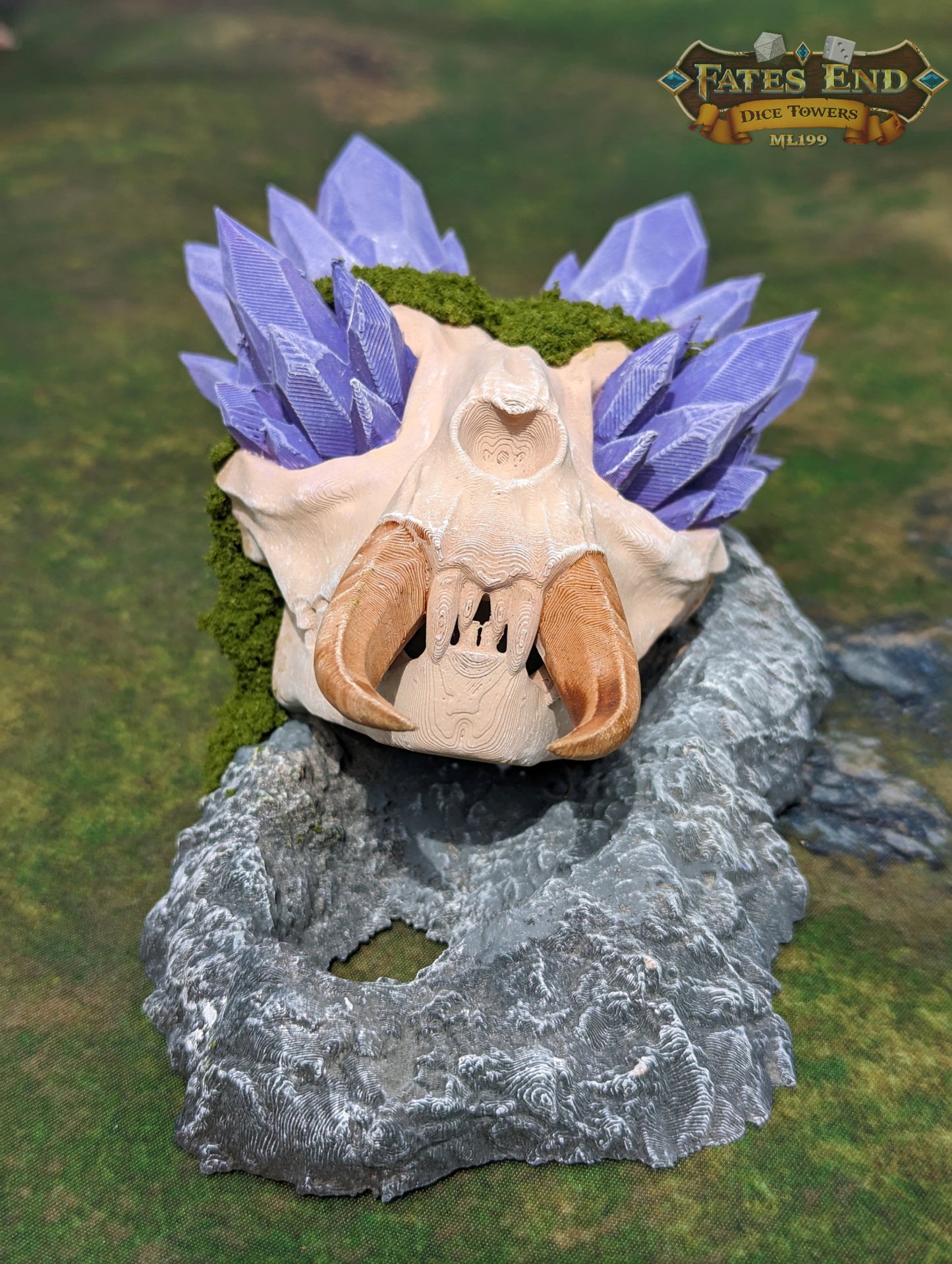 Warlock's Skull Demon Slayer 3D Printed Dice Tower-Fate's End Collection - Tabletop RPG Gaming Fantasy Cosplay - Conjure Epic Rolls!