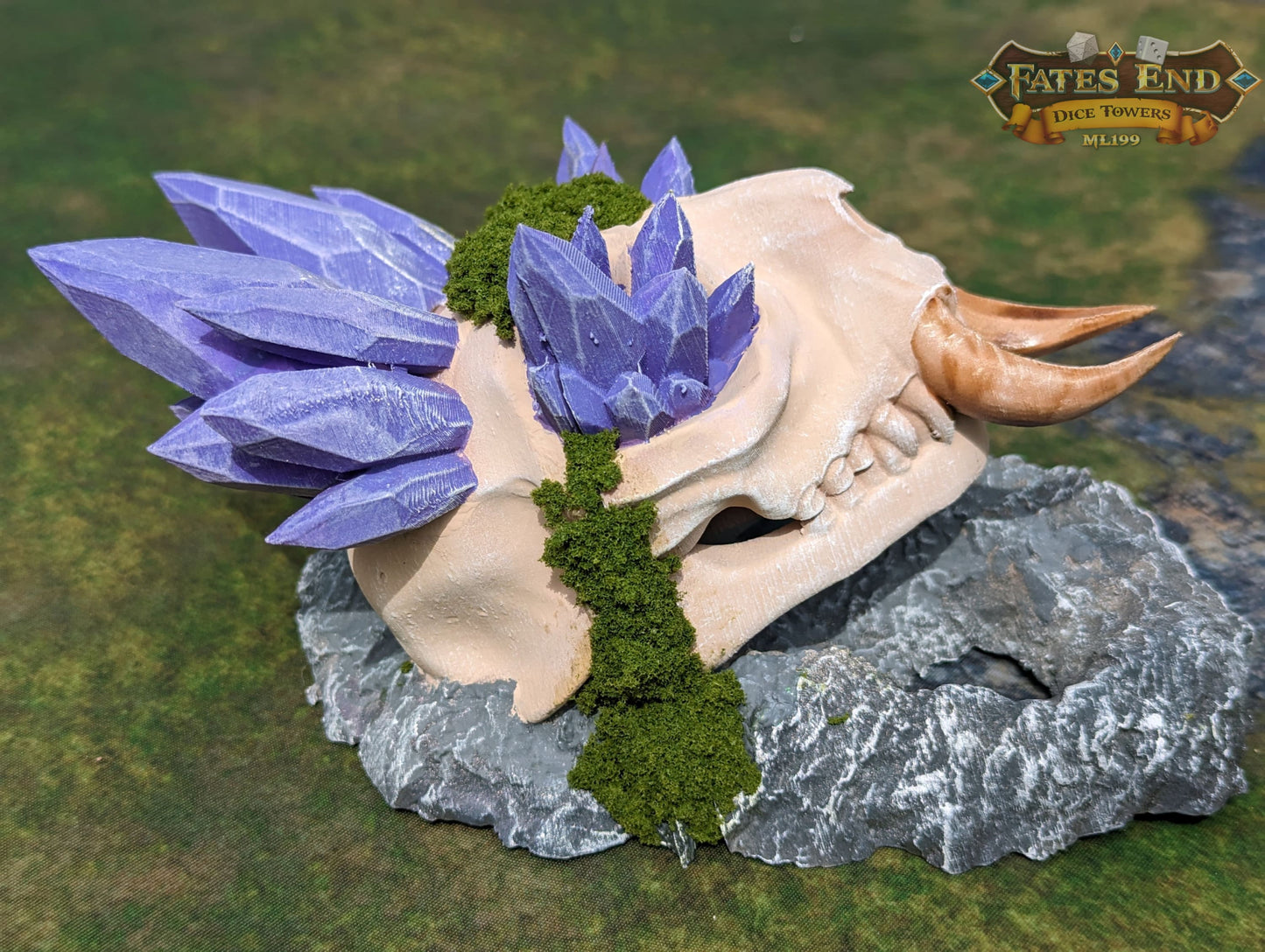 Warlock's Skull Demon Slayer 3D Printed Dice Tower-Fate's End Collection - Tabletop RPG Gaming Fantasy Cosplay - Conjure Epic Rolls!