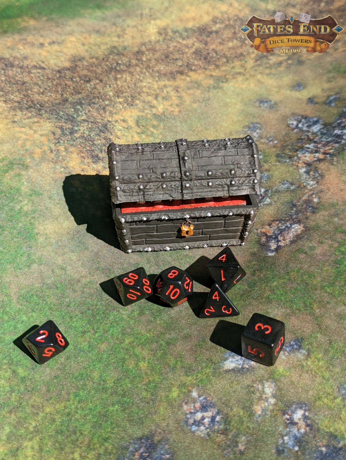 Mimic 3D Printed Dice Jail | RPG Dice Vault | D20 Box | Player Gift - Fate's End Collection - Deadly Treasure!