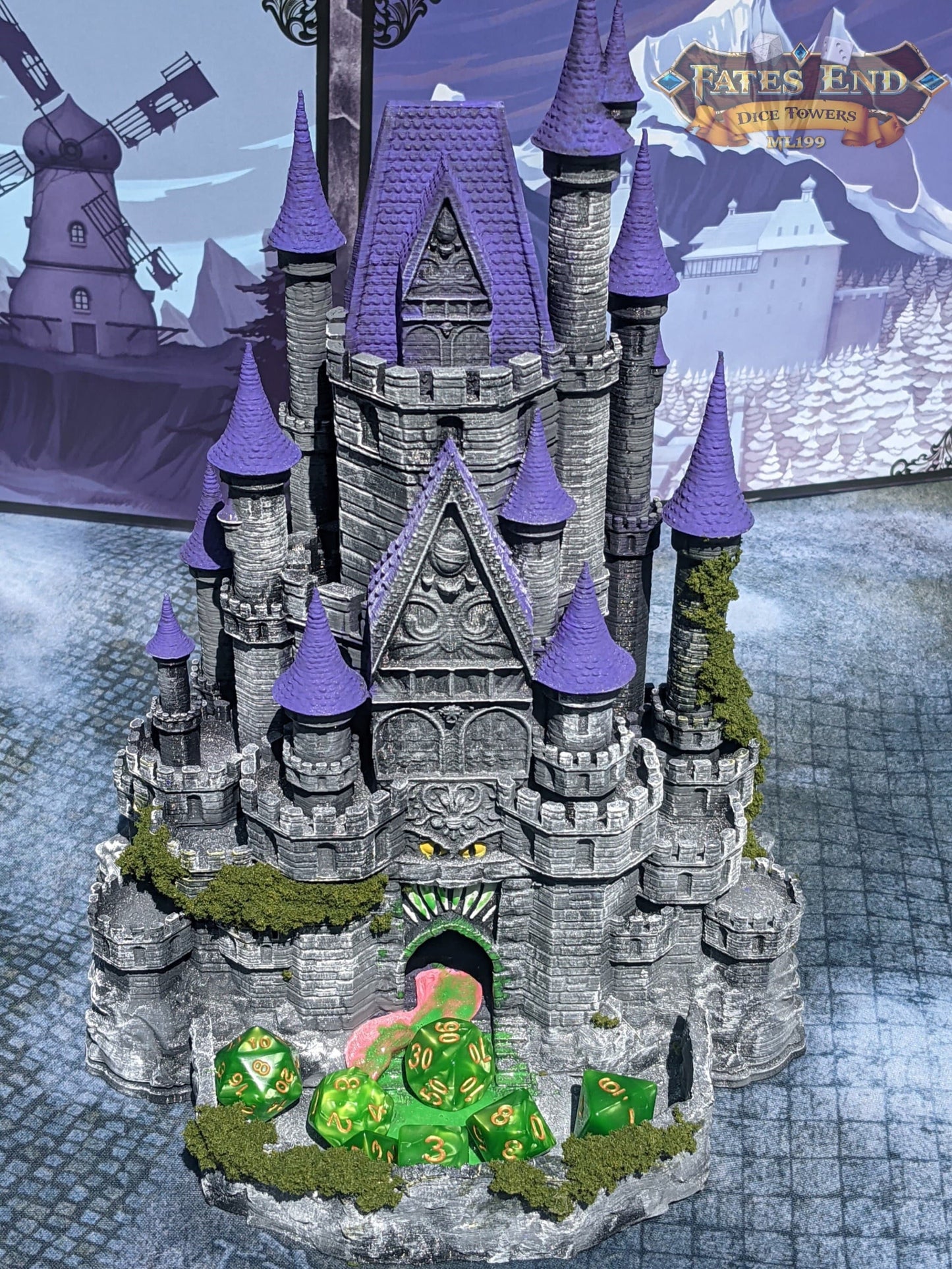 Mimic Castle 3D Printed Dice Tower- Fate's End Collection- Conquer the Mysteries of the Mimic Castle!