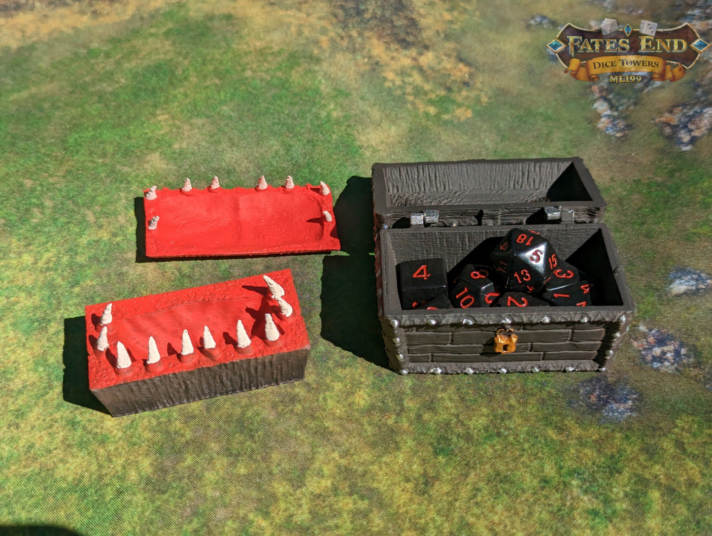 Mimic 3D Printed Dice Jail | RPG Dice Vault | D20 Box | Player Gift - Fate's End Collection - Deadly Treasure!