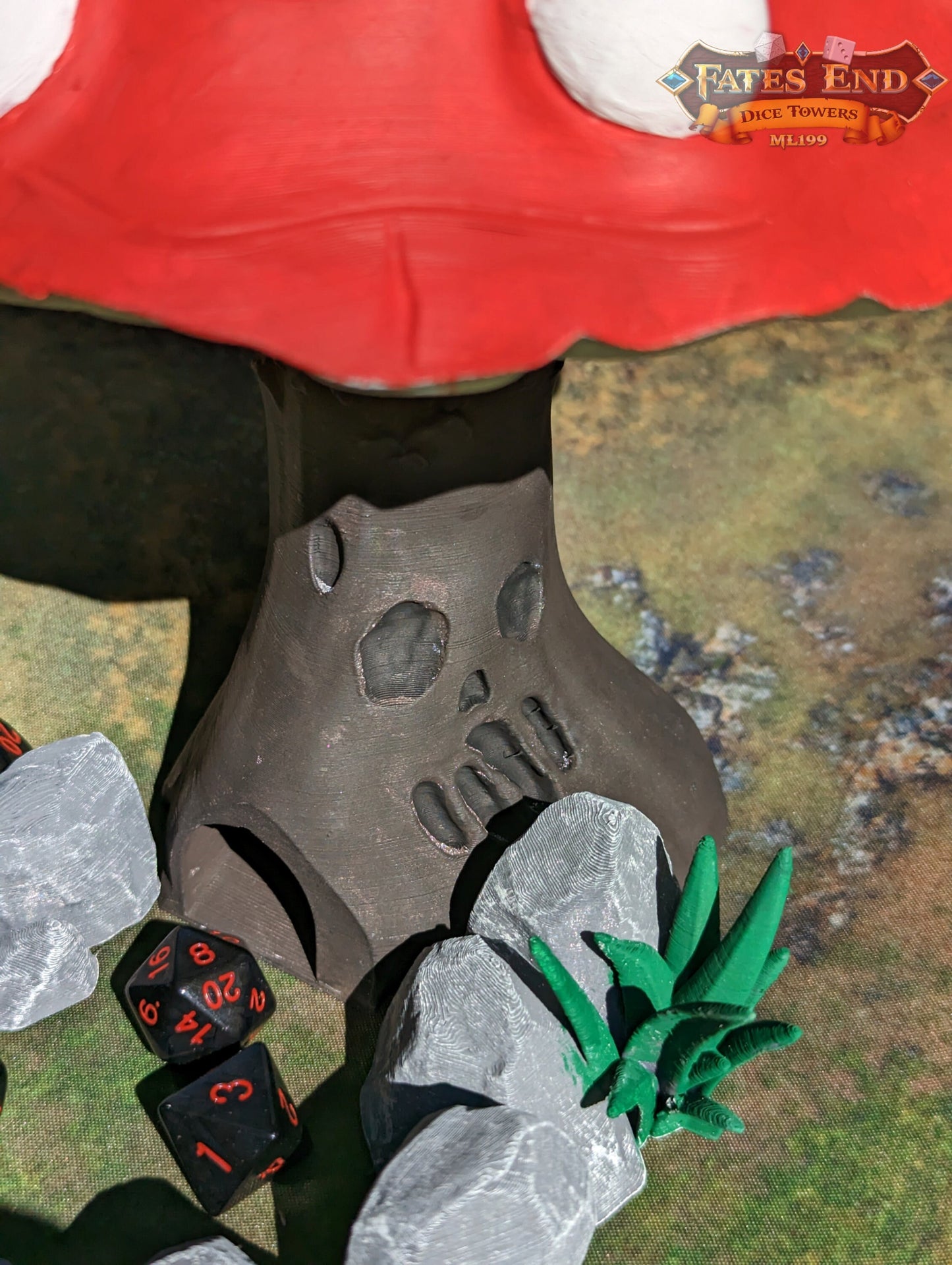 Mushroom 3D Printed Dice Tower - Fate's End Furhaven Collection - Venture into an Enchanted Realm!