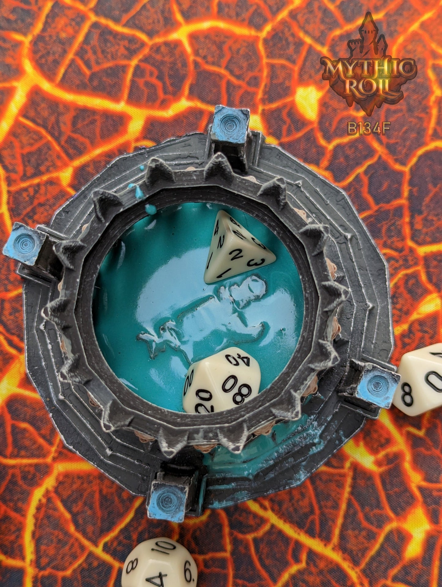Necromancer's Mausoleum 3D Printed Dice Jail | RPG Dice Vault | D20 Storage Box | Dice Bag - Mythic Roll Collection by Unchained Games.