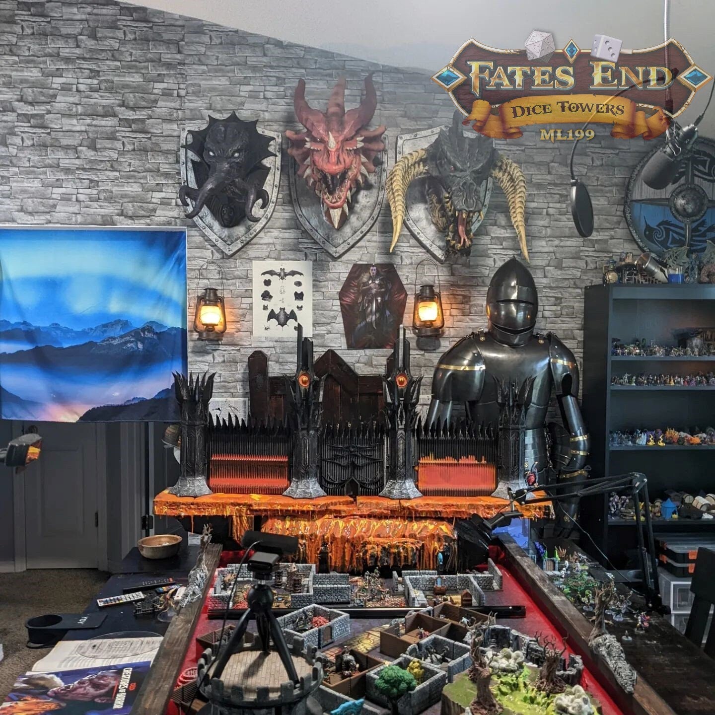 Dungeon Master Screen/Game Master Screen- Necro Lord Lich -Fate's End Collection