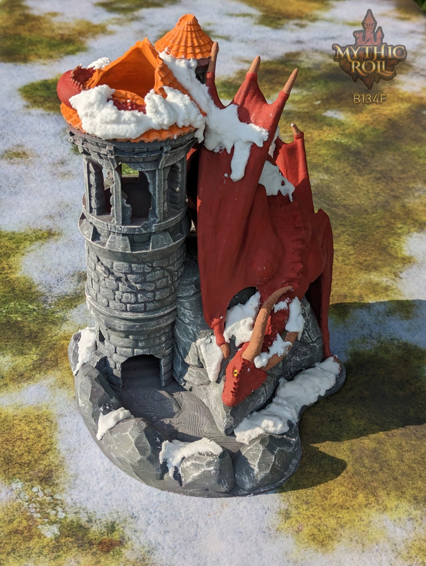 Dragon 3D Printed Dice Tower - Mythic Roll Collection by Unchained Games - Ascend to New Heights with your Rolls!