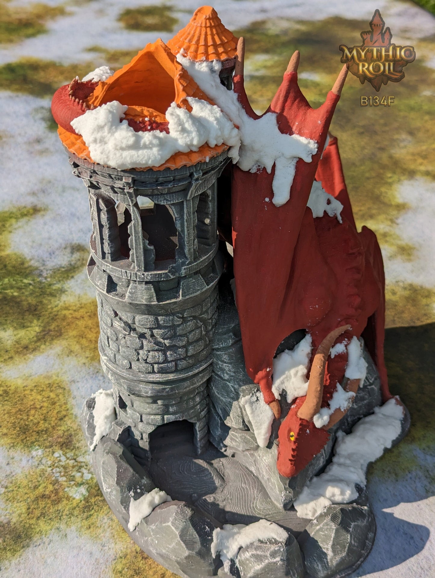 Dragon 3D Printed Dice Tower - Mythic Roll Collection by Unchained Games - Ascend to New Heights with your Rolls!