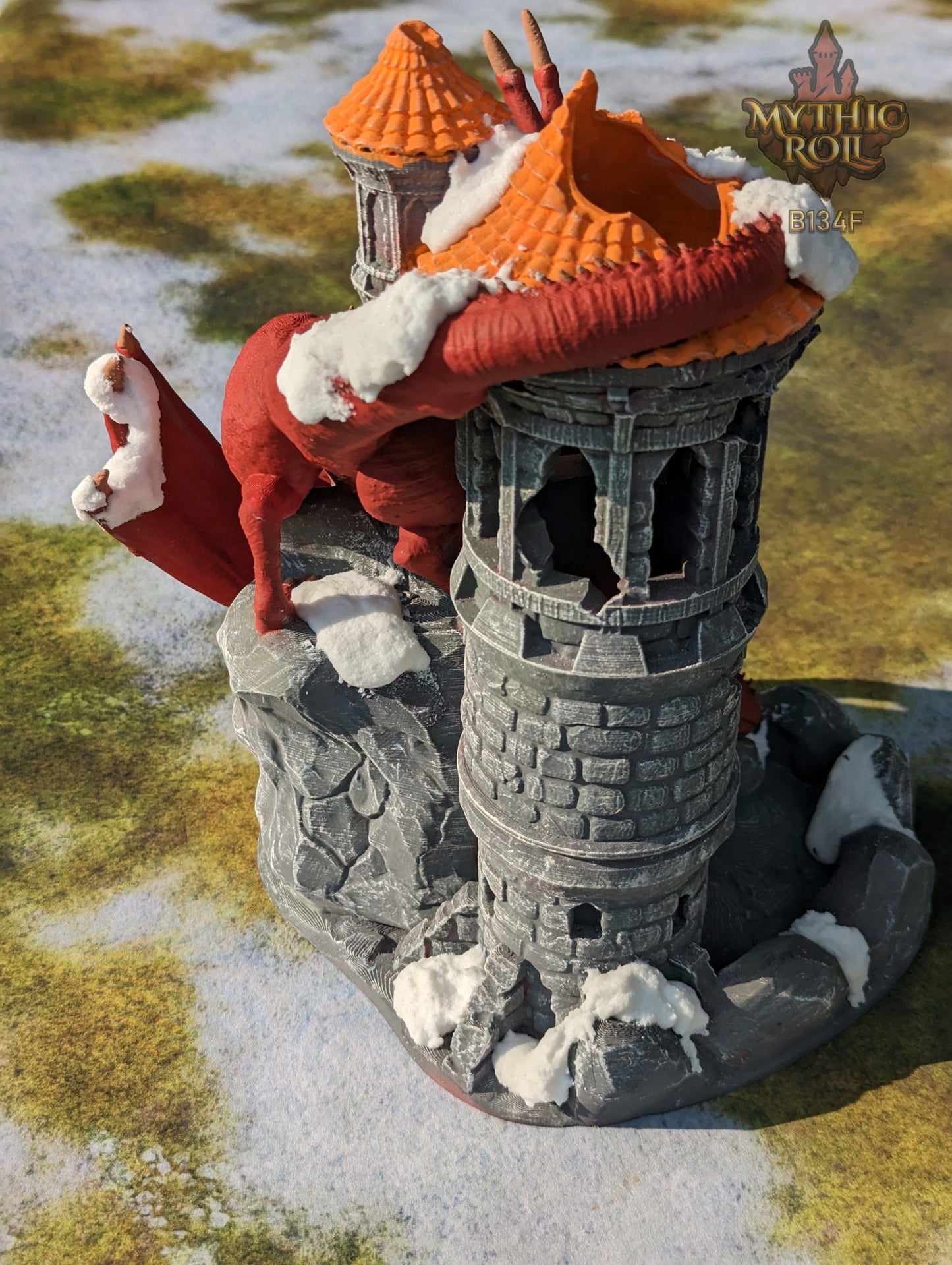 Dragon 3D Printed Dice Tower - Mythic Roll Collection by Unchained Games - Ascend to New Heights with your Rolls!