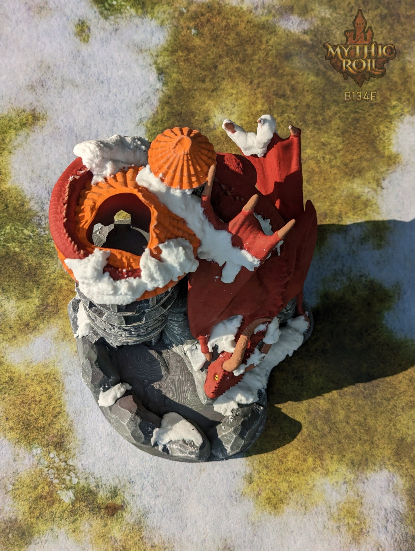 Dragon 3D Printed Dice Tower - Mythic Roll Collection by Unchained Games - Ascend to New Heights with your Rolls!