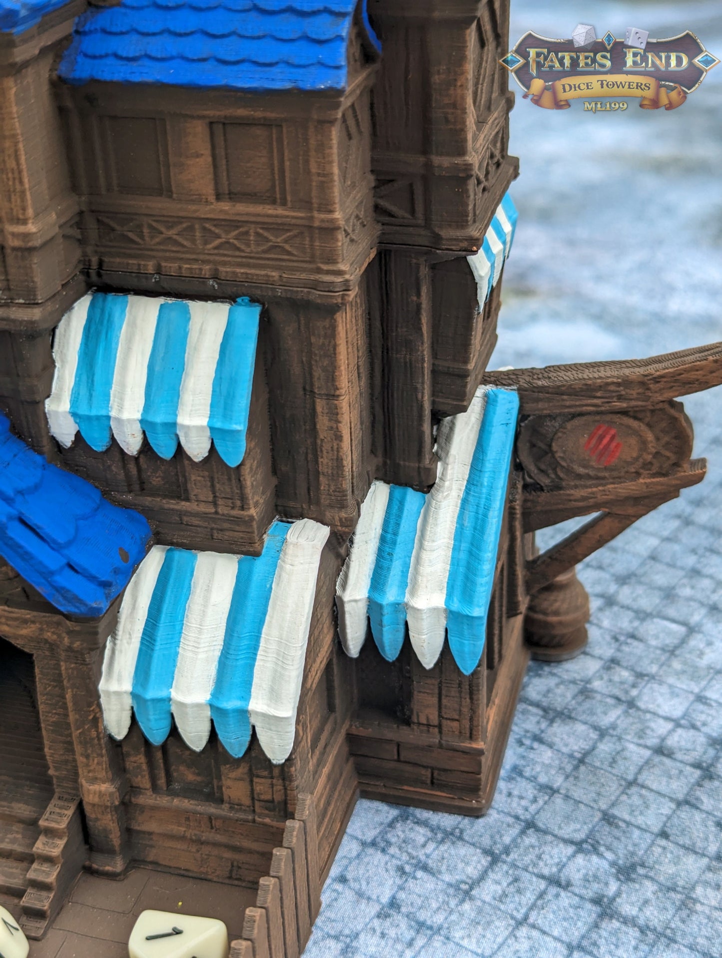 Catfolk-Tabaxi 3D Printed Dice Tower - Fate's End Collection - Pounce on Destiny with Feline Grace and Mystery.