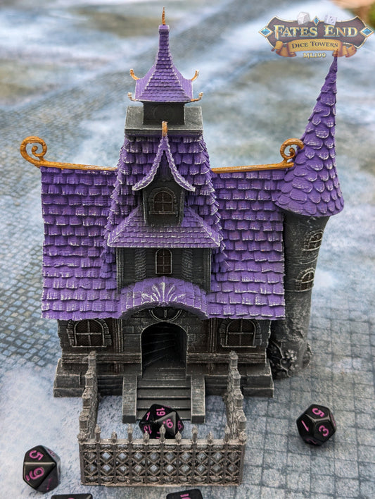 Orphanage Schoolhouse 3D Printed Dice Tower - Fate's End Furhaven Collection - Journey Back to a Time of Old Tales and Whispered Legends!