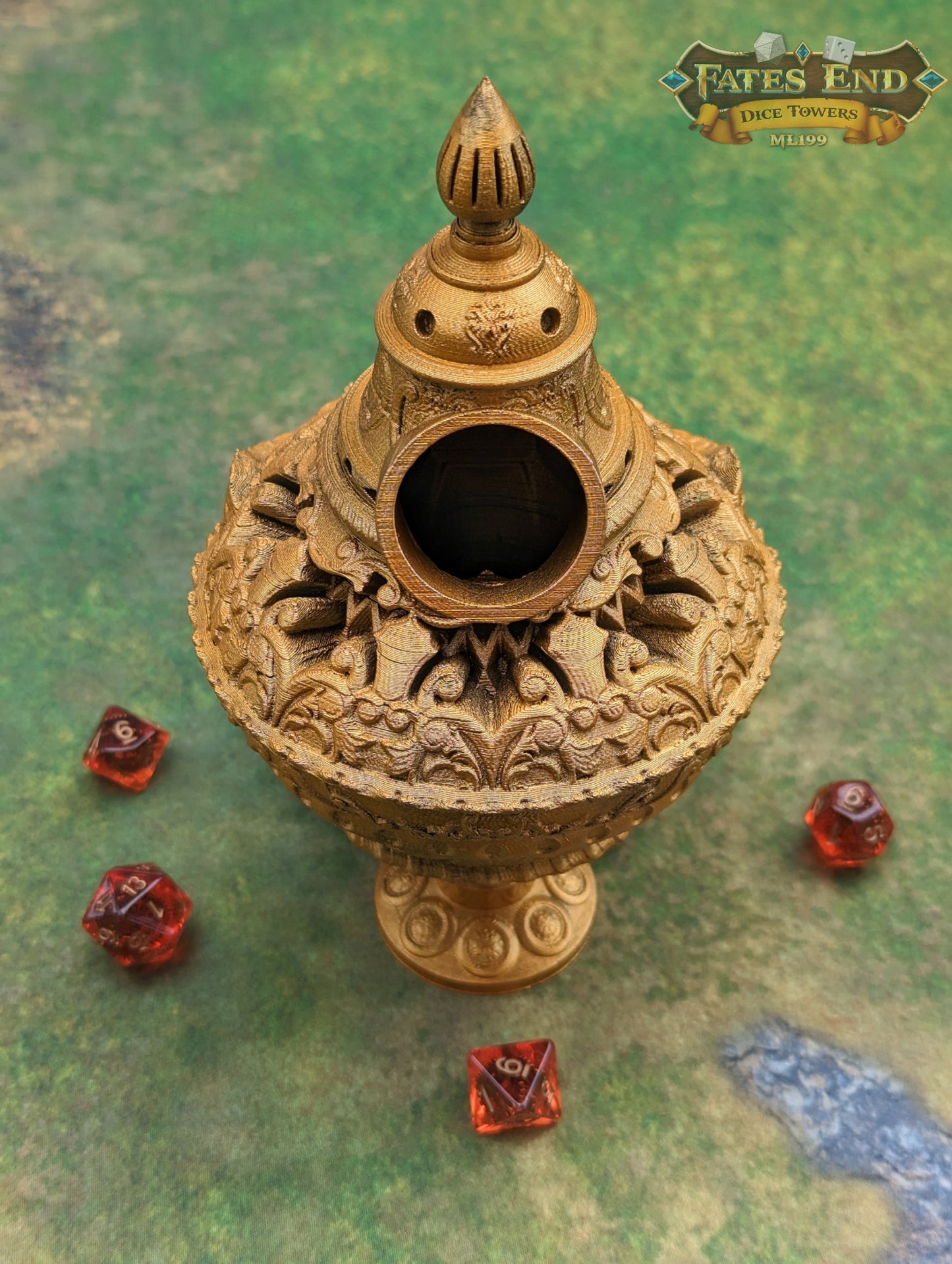 Cleric Owl Dice Tower by Furhaven - Fate's End Collection - Channel Wisdom and Mystique with Every Divine Toss.