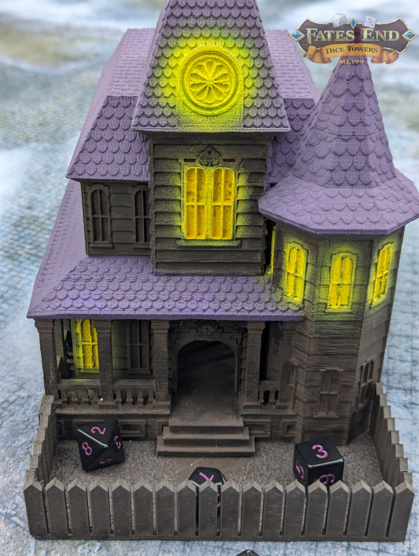 Haunted House 3D Printed Dice Tower - Fate's End Collection - Let the haunting begin!!!